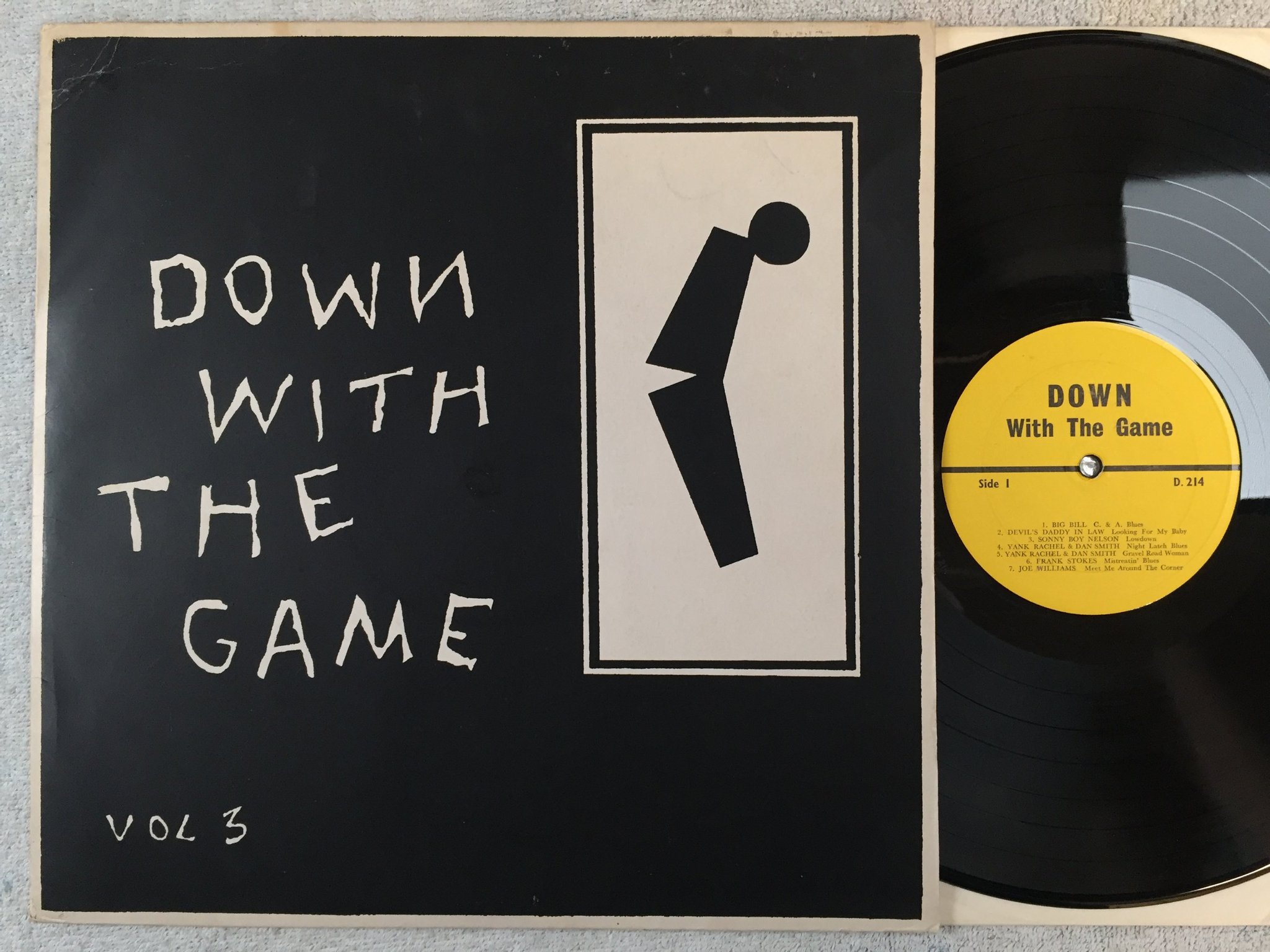 Omslagsbild för skivan V/A down with the game vol. 3 LP UK DOWN D 215 BLUES & R&B