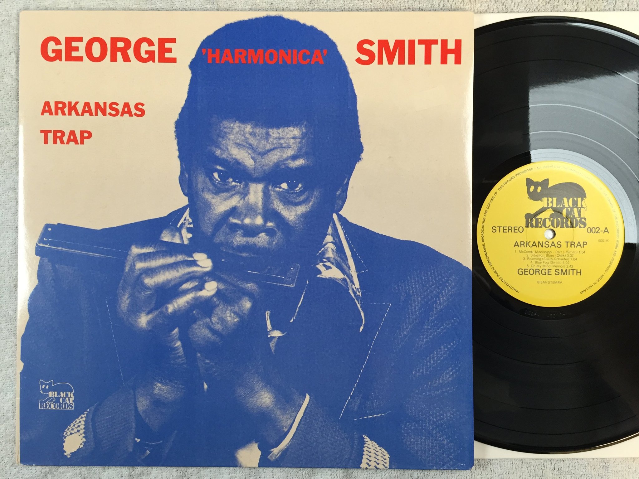 Omslagsbild för skivan GEORGE SMITH arkansas trap LP Hol BLACK CAT 002
