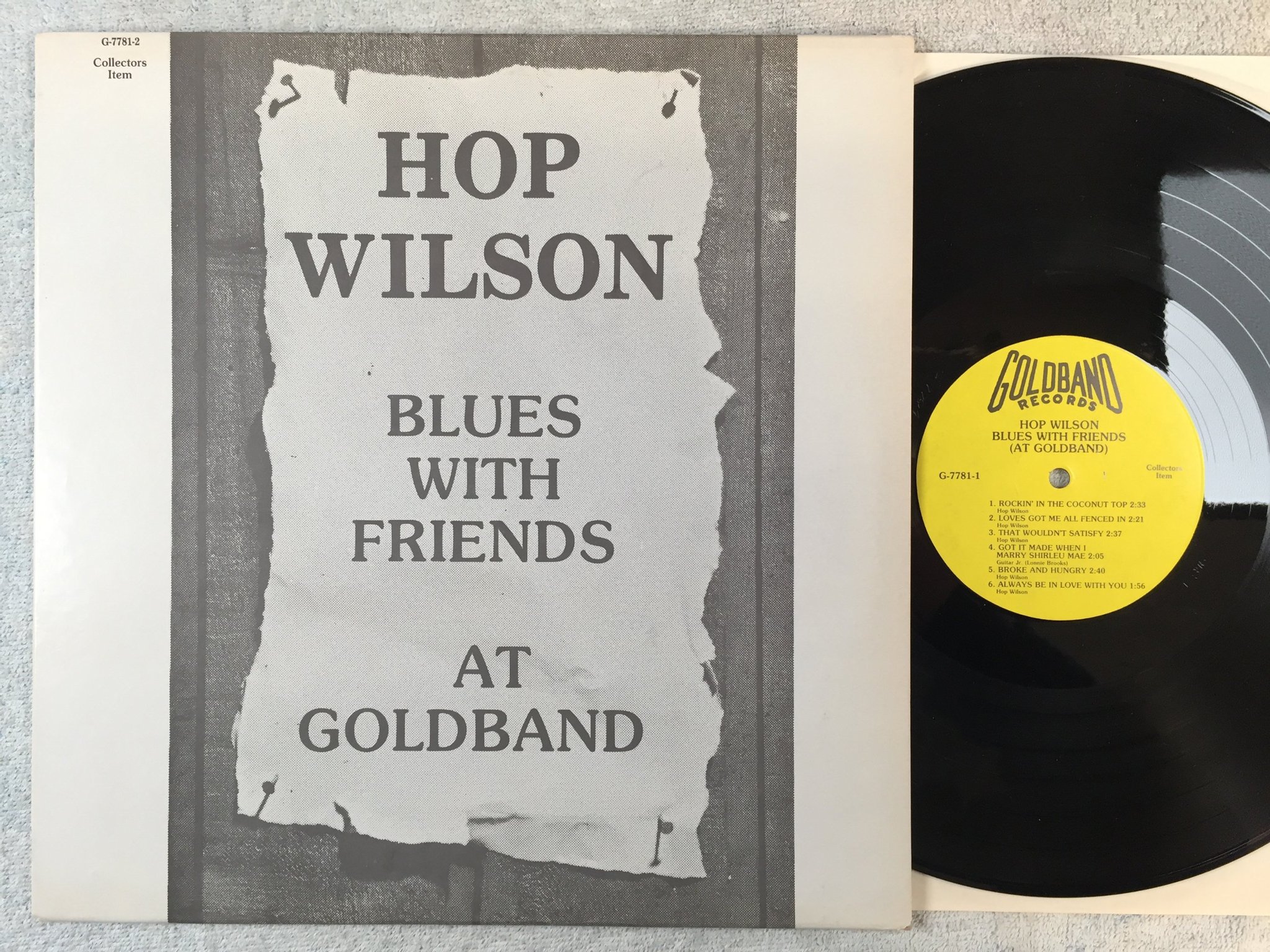 Omslagsbild för skivan HOP WILSON blues with friends LP US GOLDBAND G 7781
