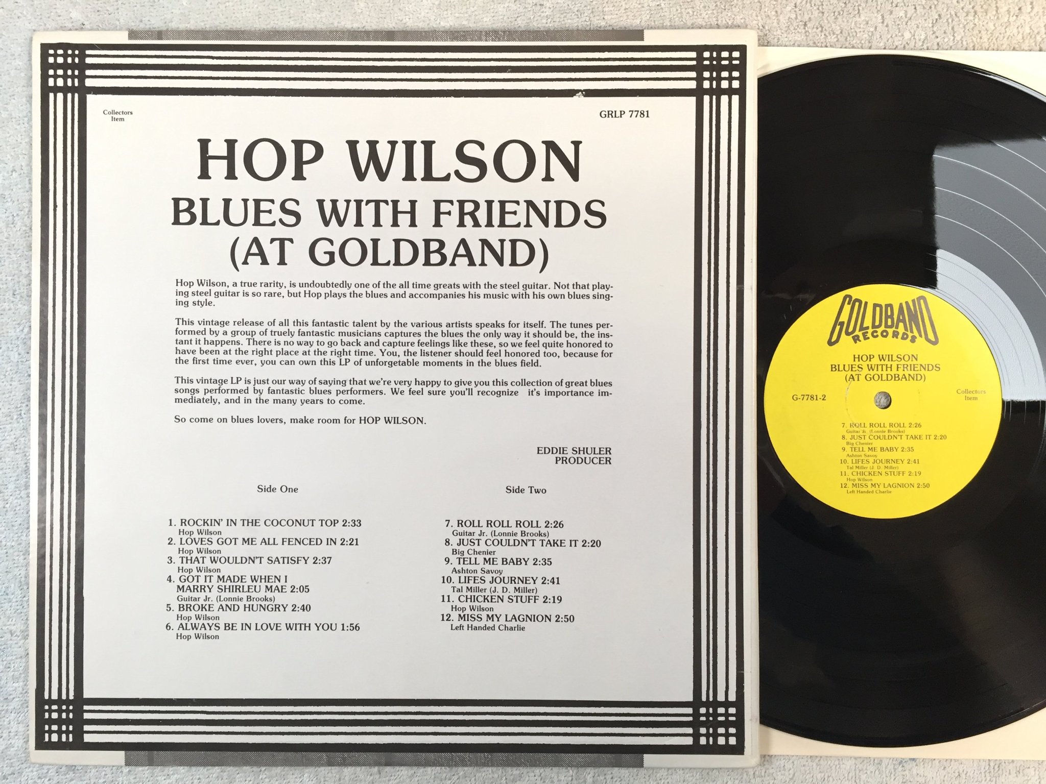 Omslagsbild för skivan HOP WILSON blues with friends LP US GOLDBAND G 7781