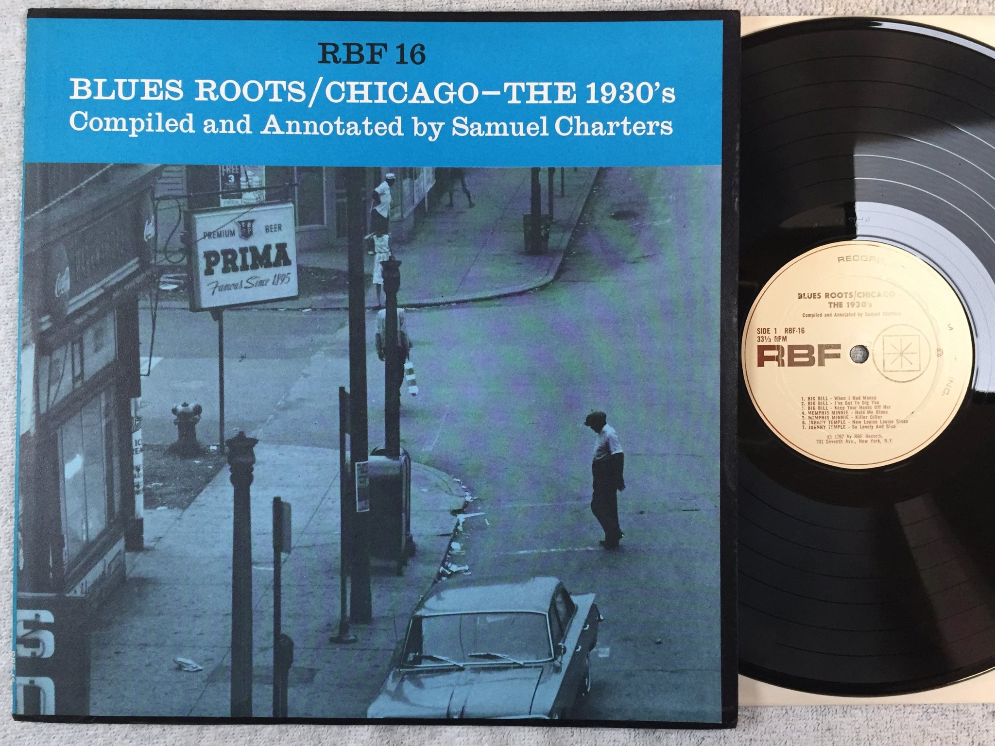 Omslagsbild för skivan V/A blues roots / Chicago the 1930's  LP -67 US   RBF 16