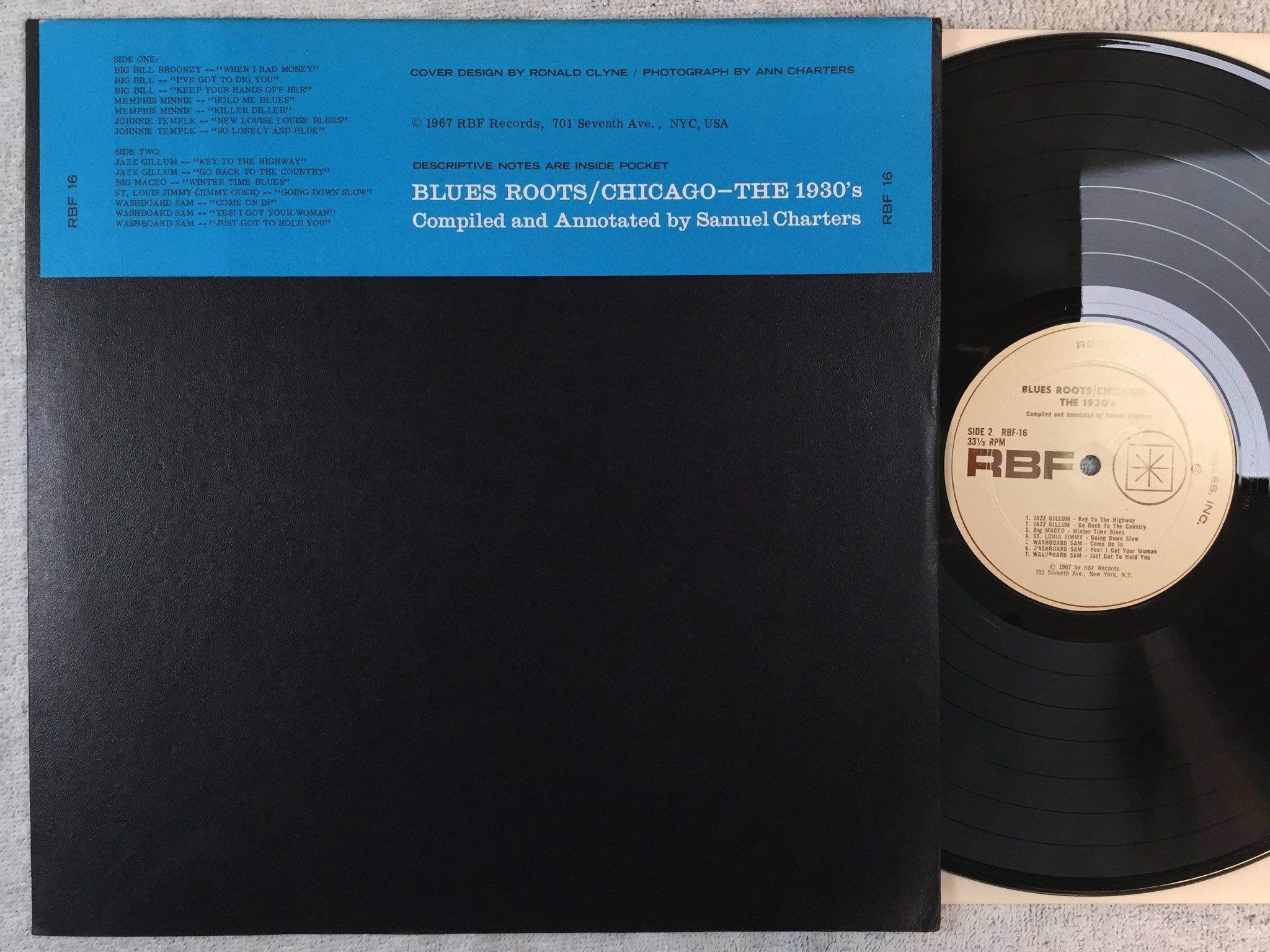 Omslagsbild för skivan V/A blues roots / Chicago the 1930's  LP -67 US   RBF 16