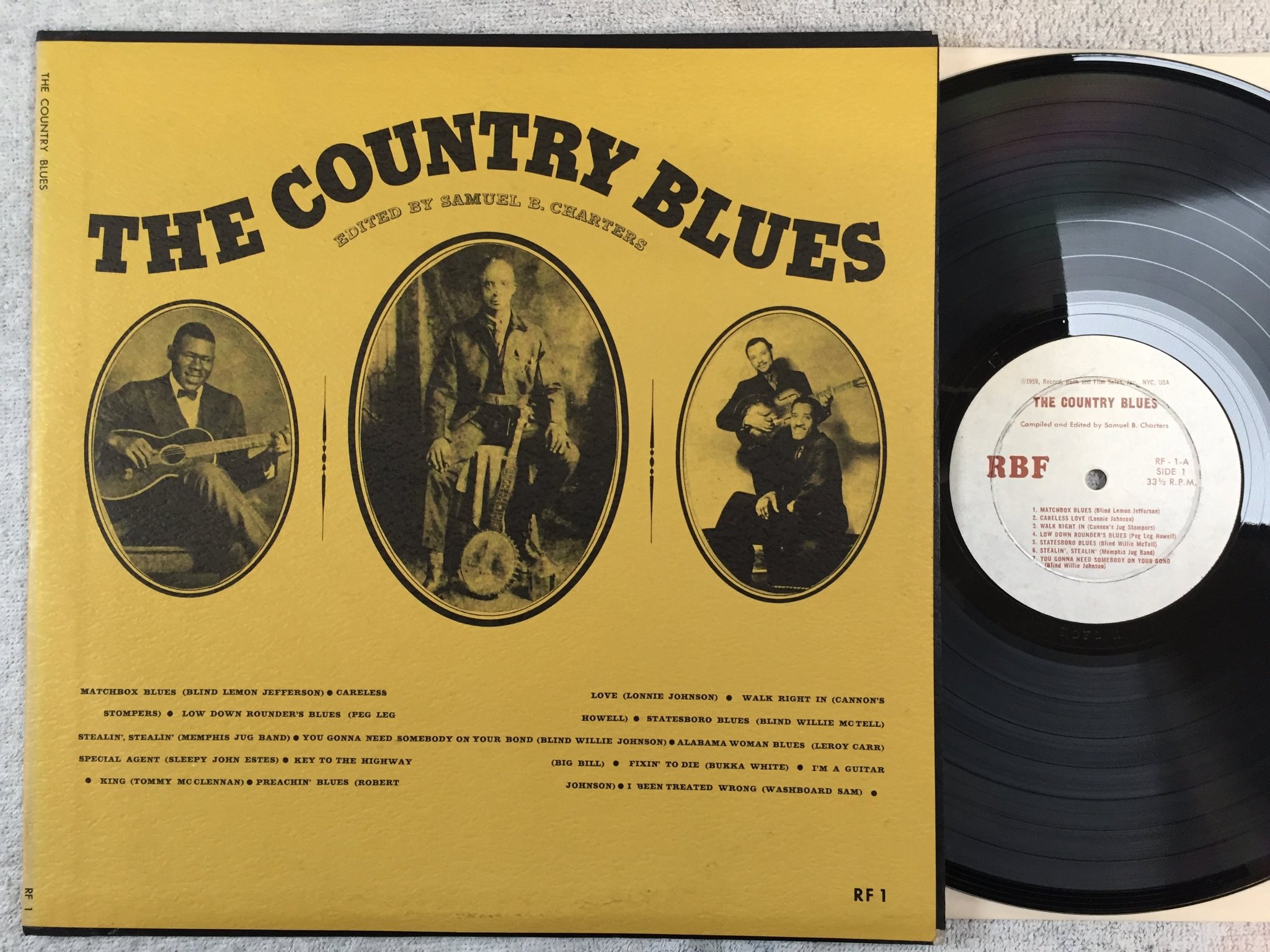 Omslagsbild för skivan V/A the country blues  LP -59/66  US RBF -1