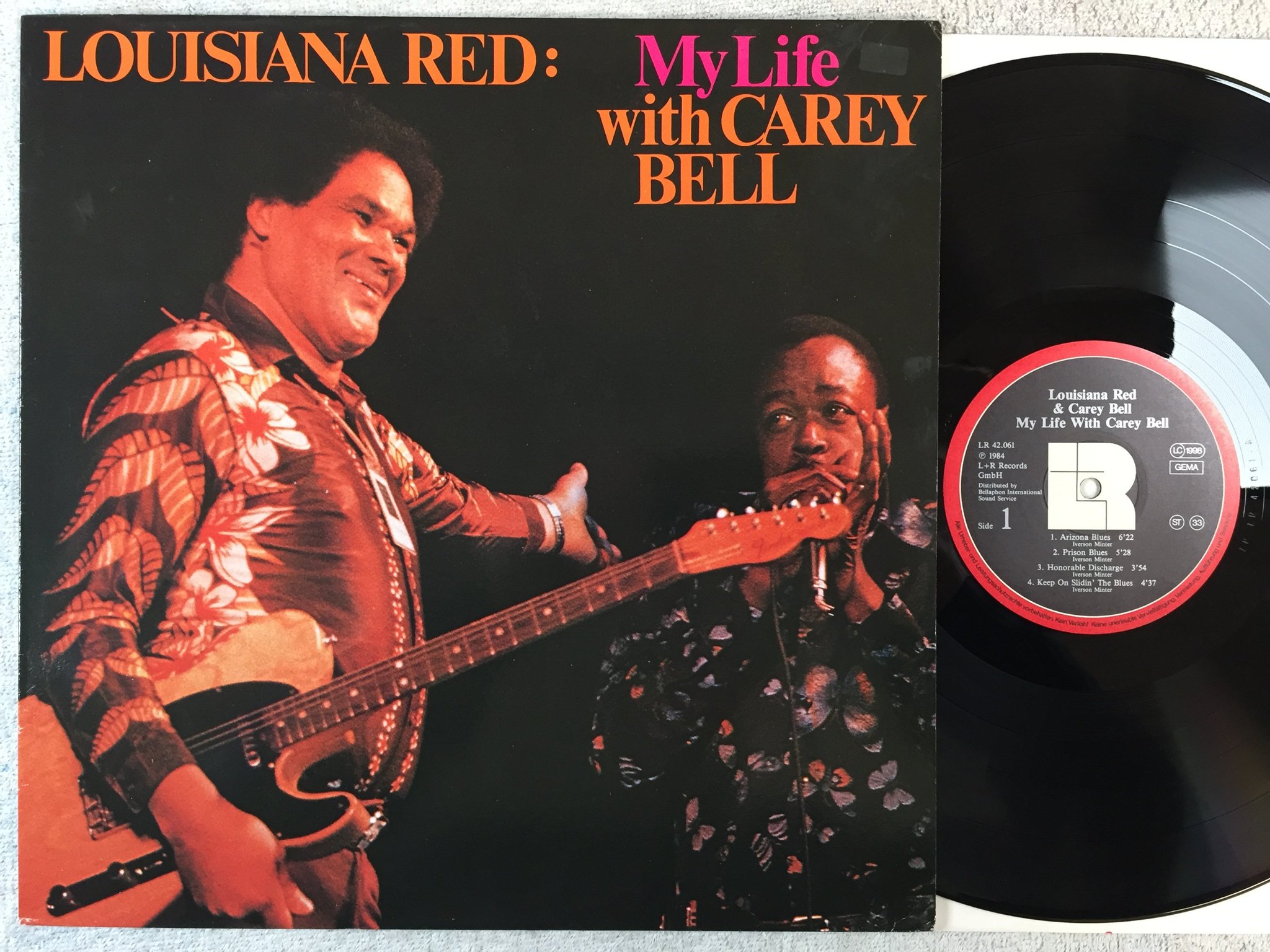 Omslagsbild för skivan LOUISIANA RED & CAREY BELL my life with LP -84 Ger LR 42061