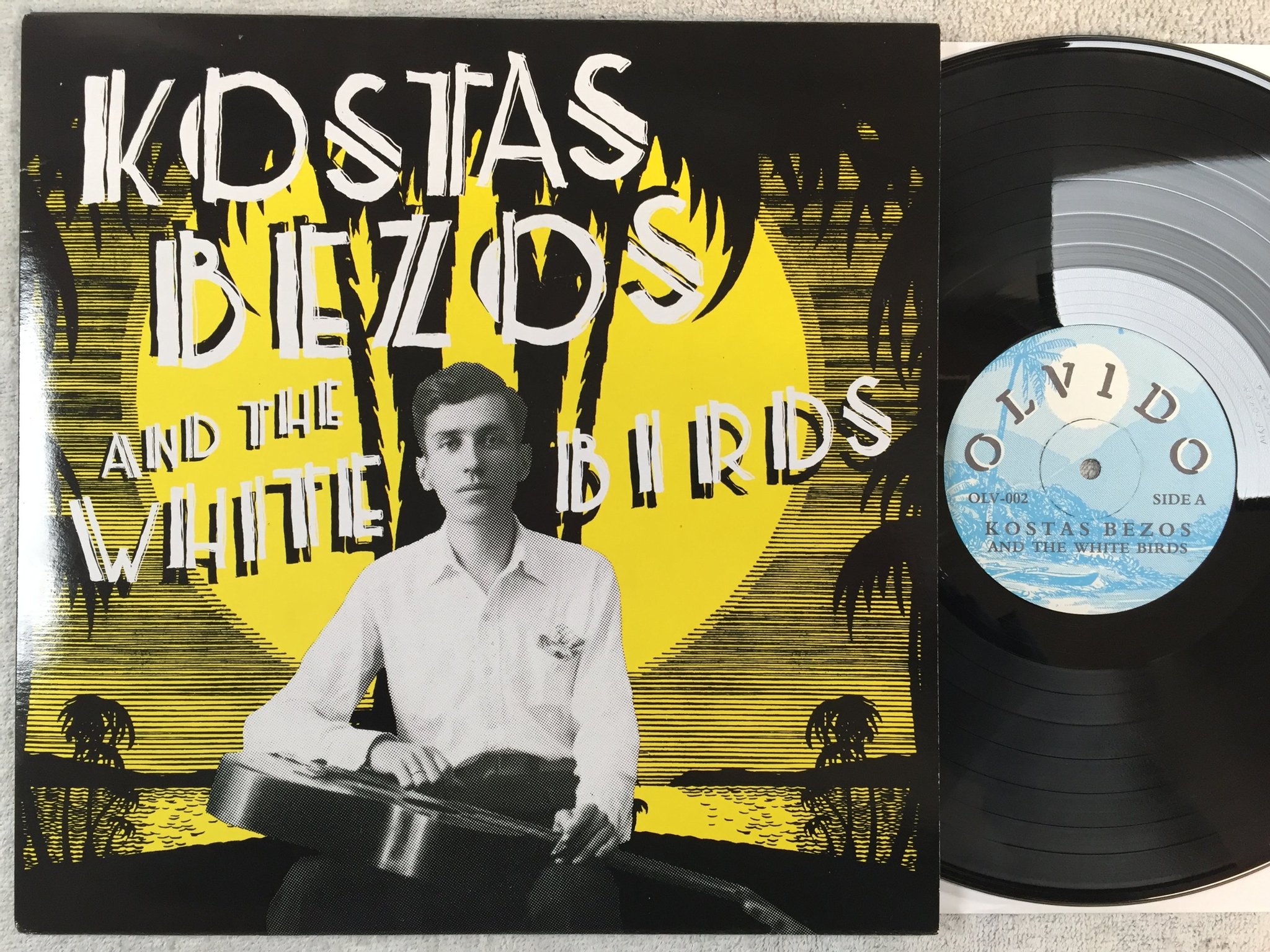 Omslagsbild för skivan KOSTAS BEZOS & THE WHITE BIRDS s/t LP 2017 no cd OLVIDO OLV-002