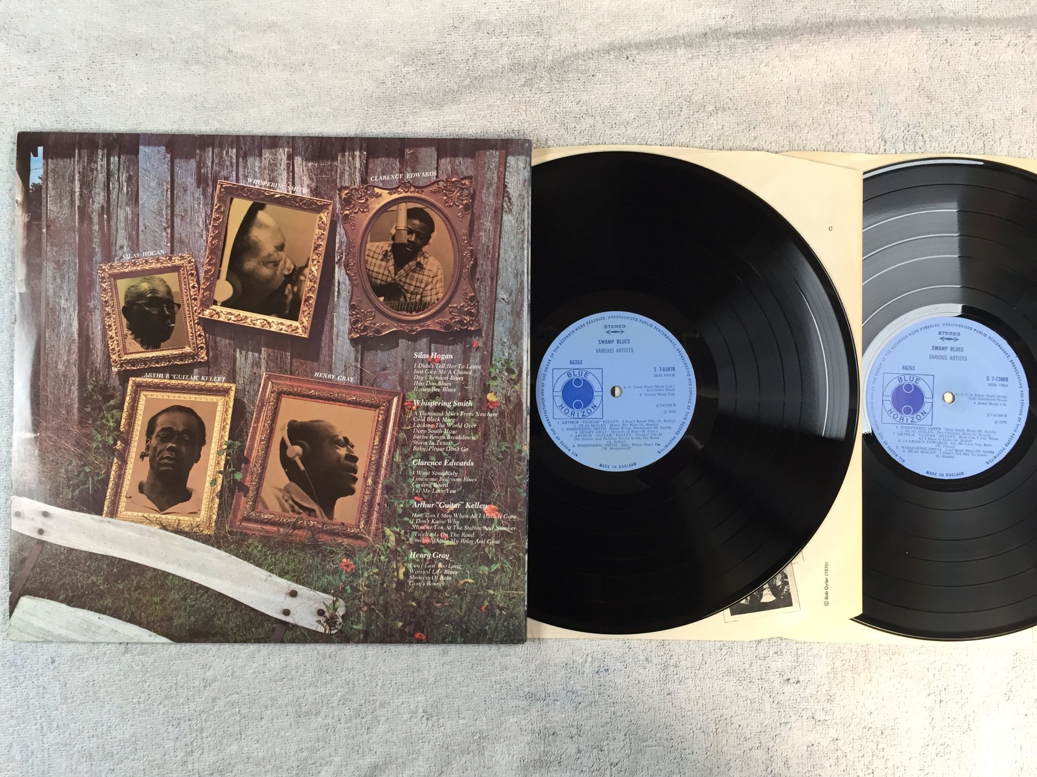 Omslagsbild för skivan V/A swamp blues 2xLP -70 UK BLUE HORIZON S 7-63869
