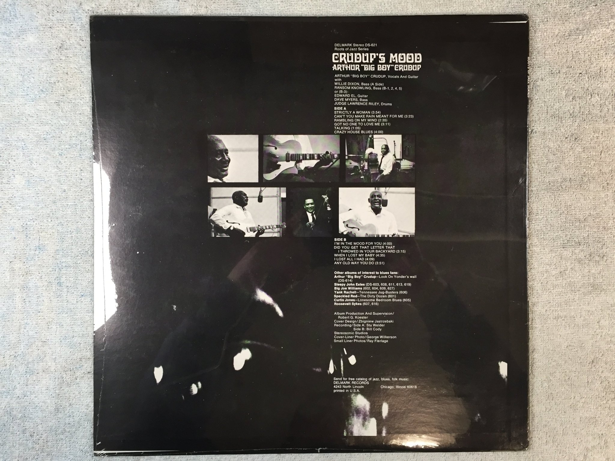 Omslagsbild för skivan ARTHUR "BIG BOY" CRUDUP Crudup's mood LP US DELMARK DS-621 Still sealed