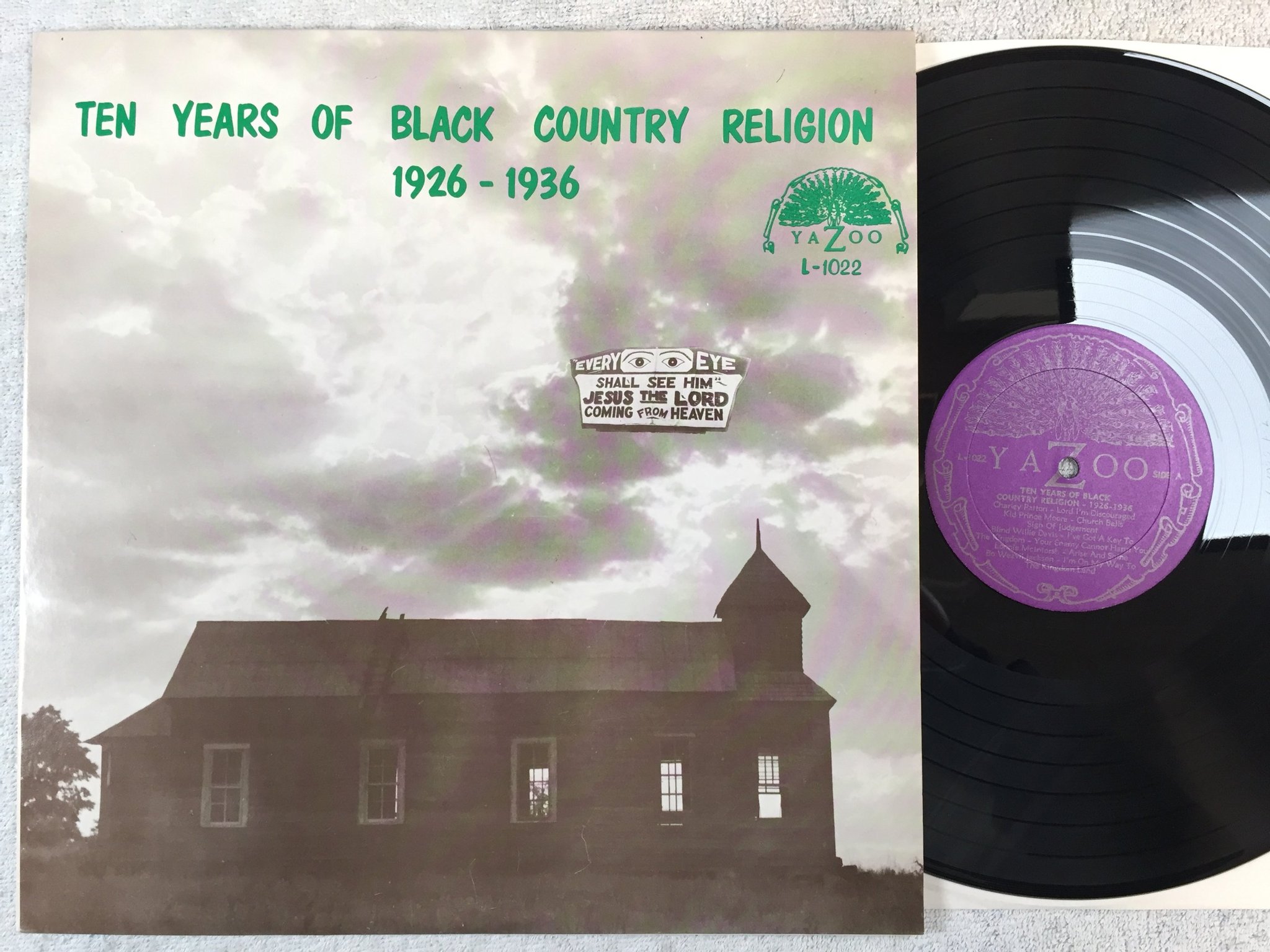Omslagsbild för skivan V/A ten years of black country religion 1926-1936 LP -71 US YAZOO L-1022