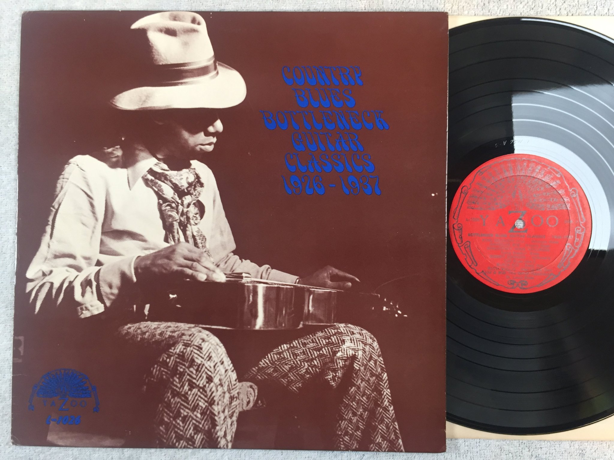 Omslagsbild för skivan V/A bottleneck blues guitar classics 1926-1937 LP US YAZOO L-1026