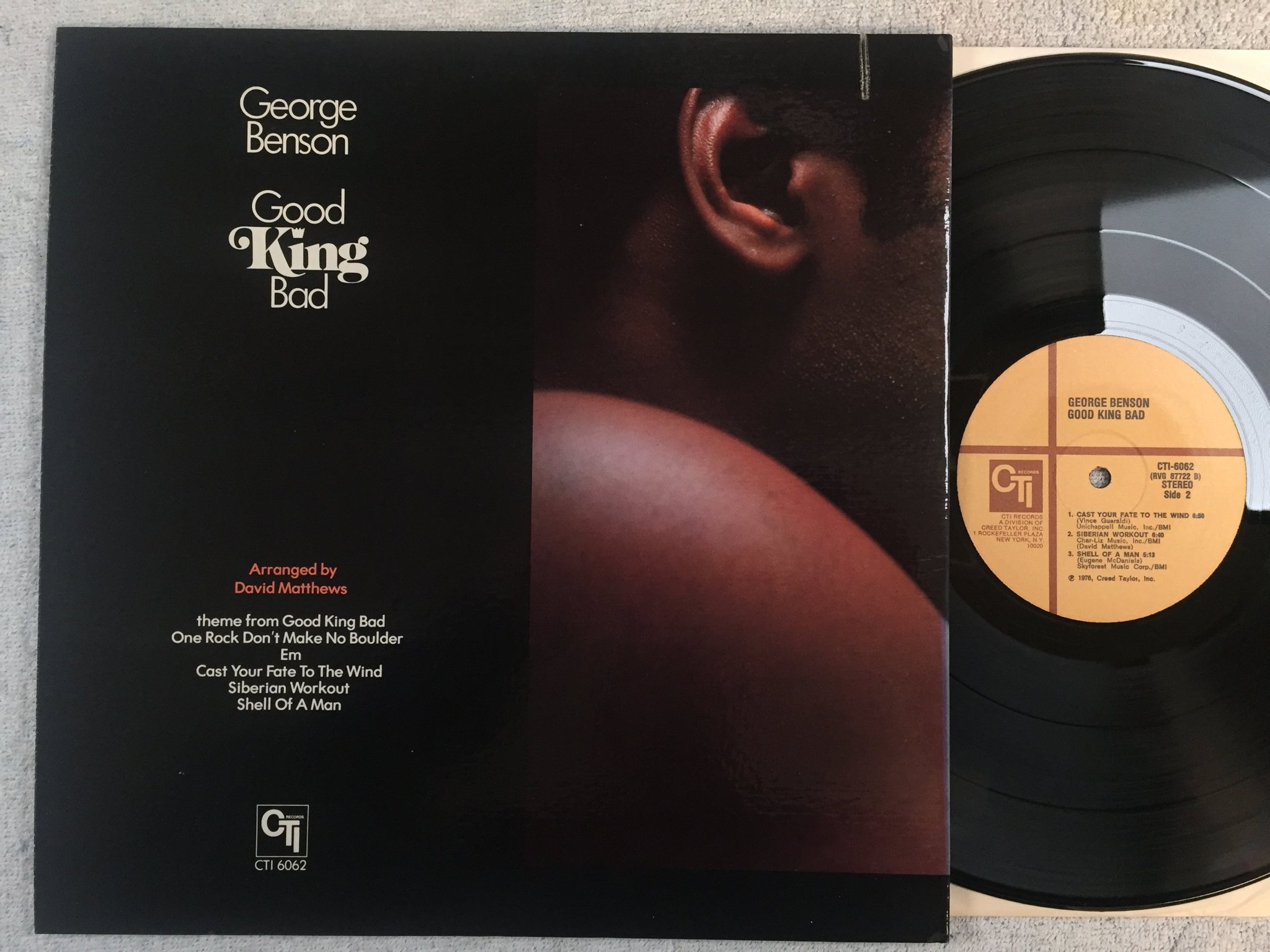 Omslagsbild för skivan GEORGE BENSON good king bad LP -76 US CTI 6062