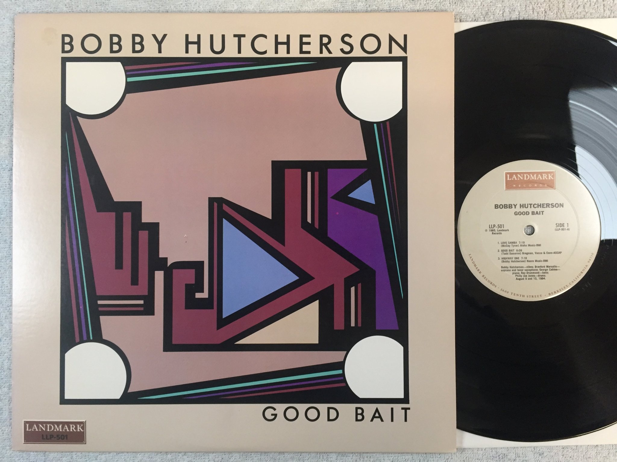 Omslagsbild för skivan BOBBY HUTCHERSON good bait LP -85 US LANDMARK LLP 501