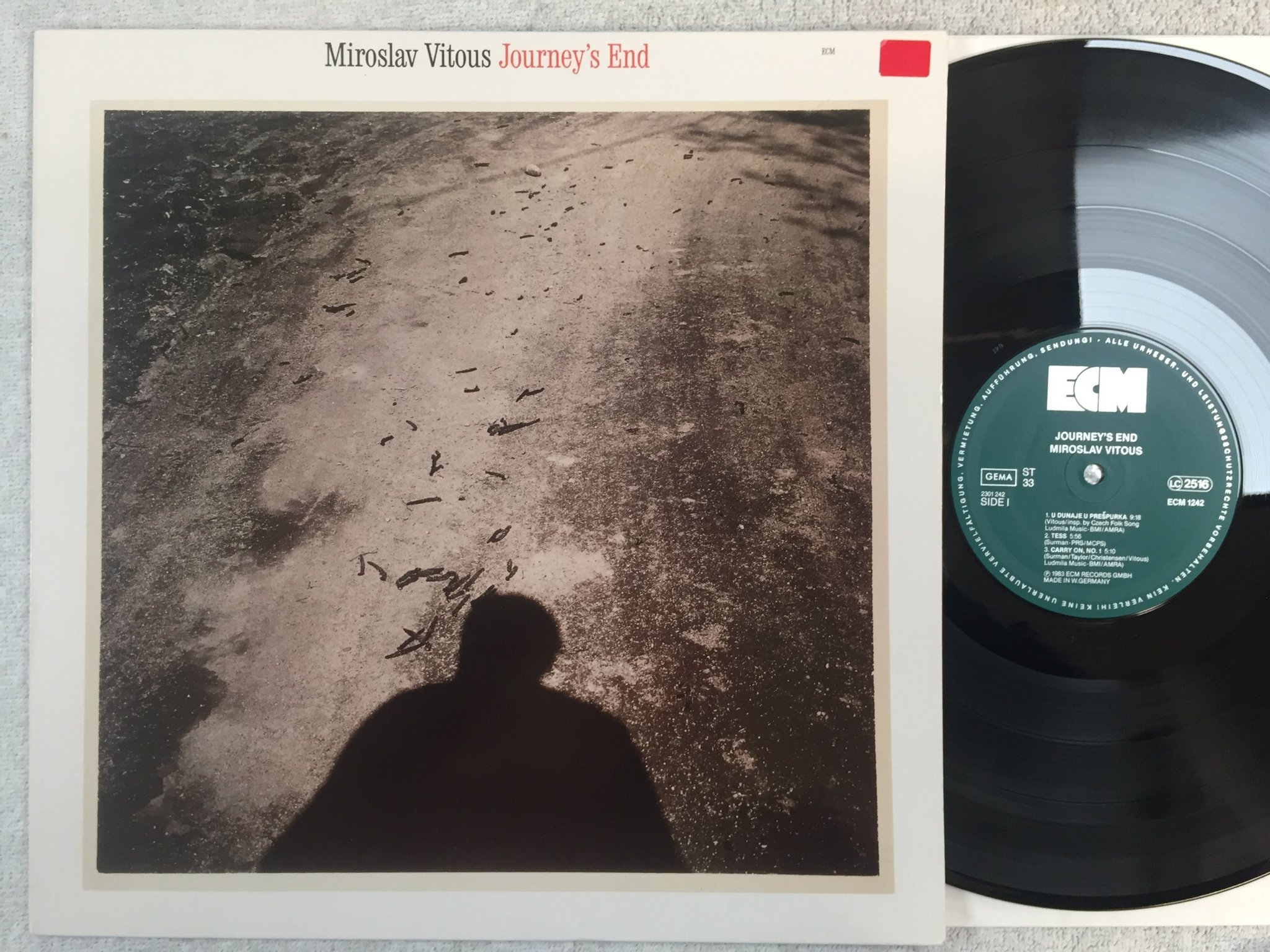 Omslagsbild för skivan MIROSLAV VITOUS  journey's end LP -83 Ger ECM 1242