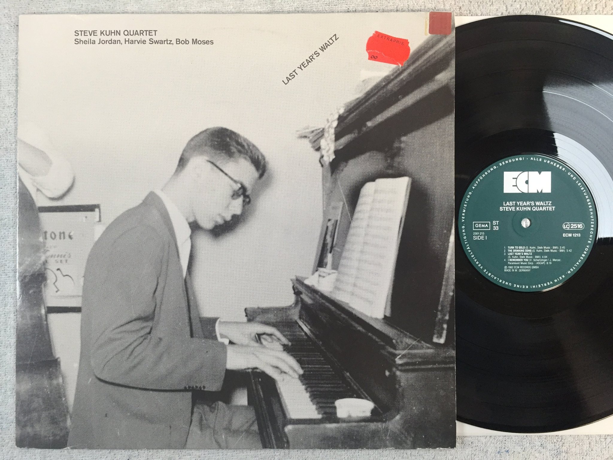 Omslagsbild för skivan STEVE KUHN QUARTET last year's waltz LP -82 Ger ECM 1213