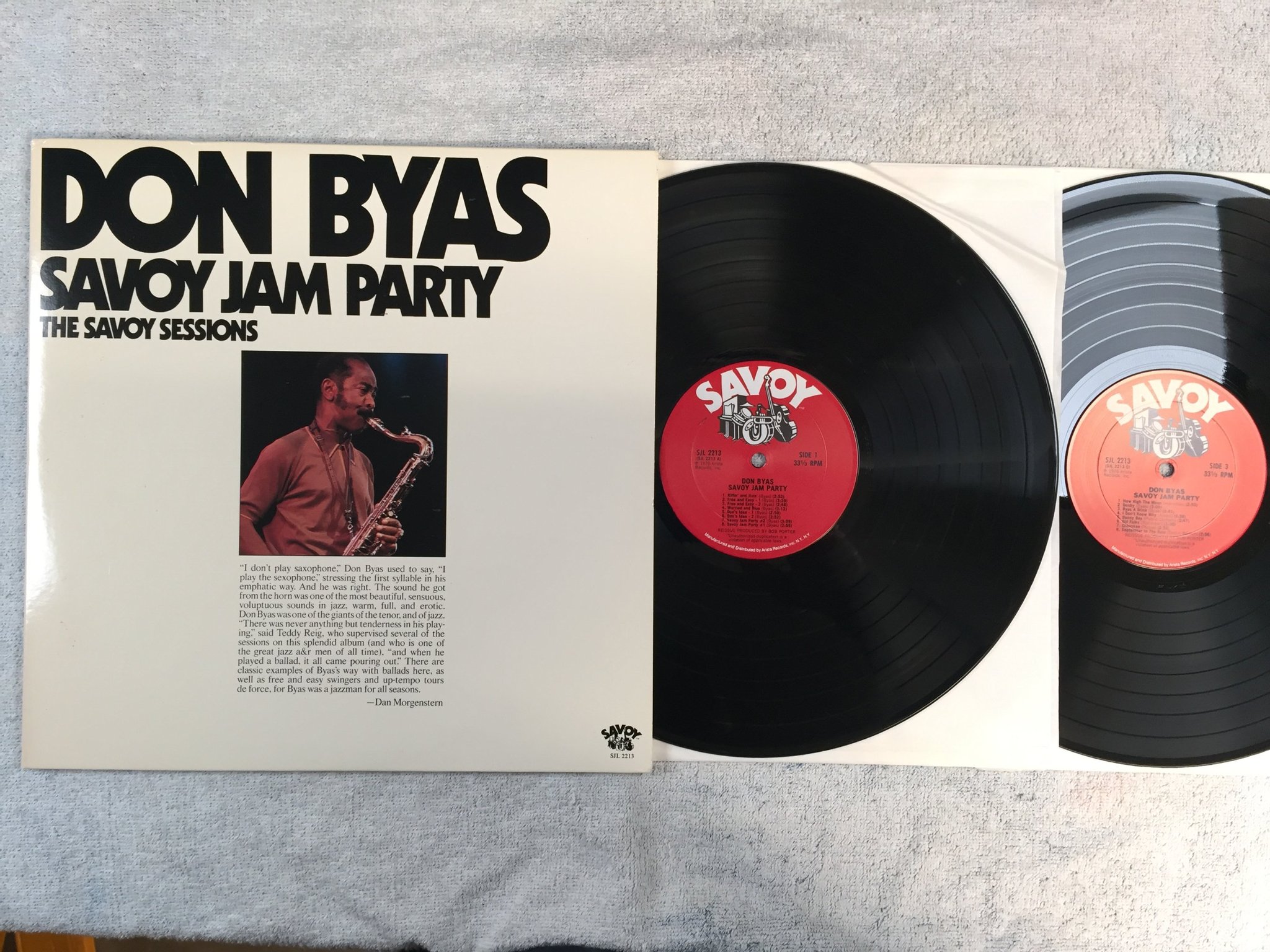 Omslagsbild för skivan DON BYAS Savoy jam party 2xLP -76 US SAVOY SJL 2213