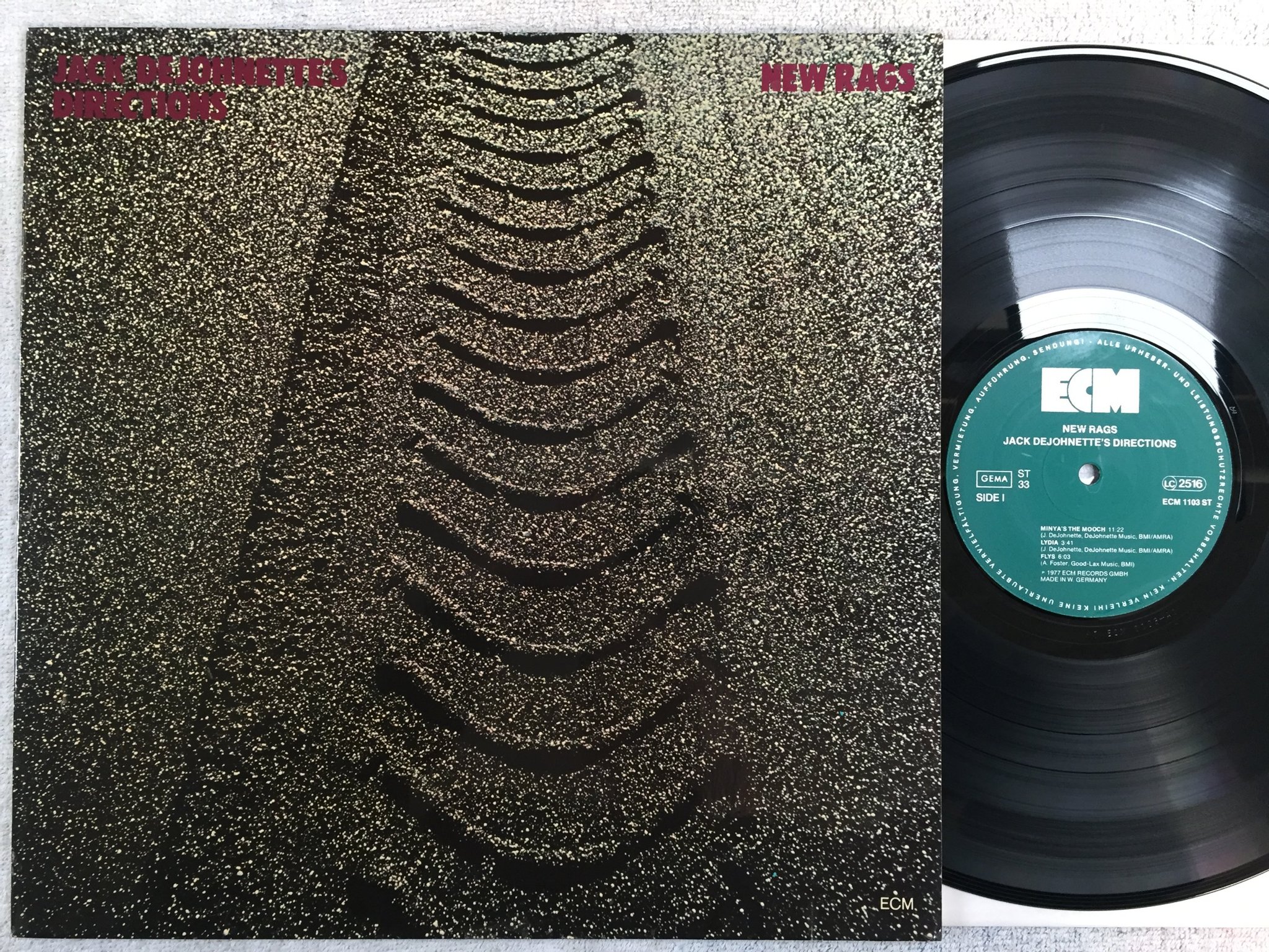 Omslagsbild för skivan JACK DeJOHNETTE DIRECTIONS new rags LP -77 Ger ECM 1103 ST
