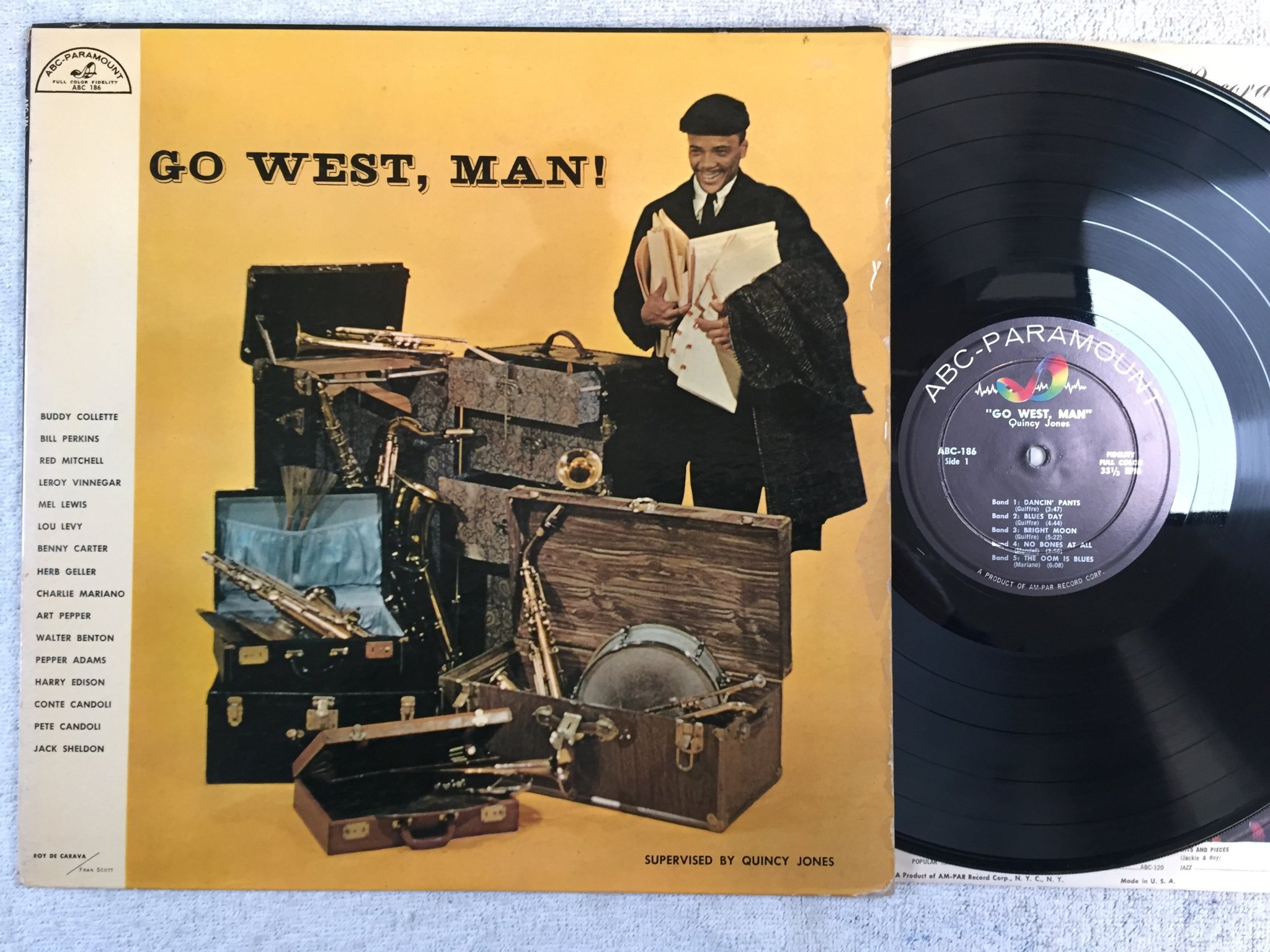Omslagsbild för skivan QUINCY JONES go west man LP US ABC-PARAMOUNT ABC 186