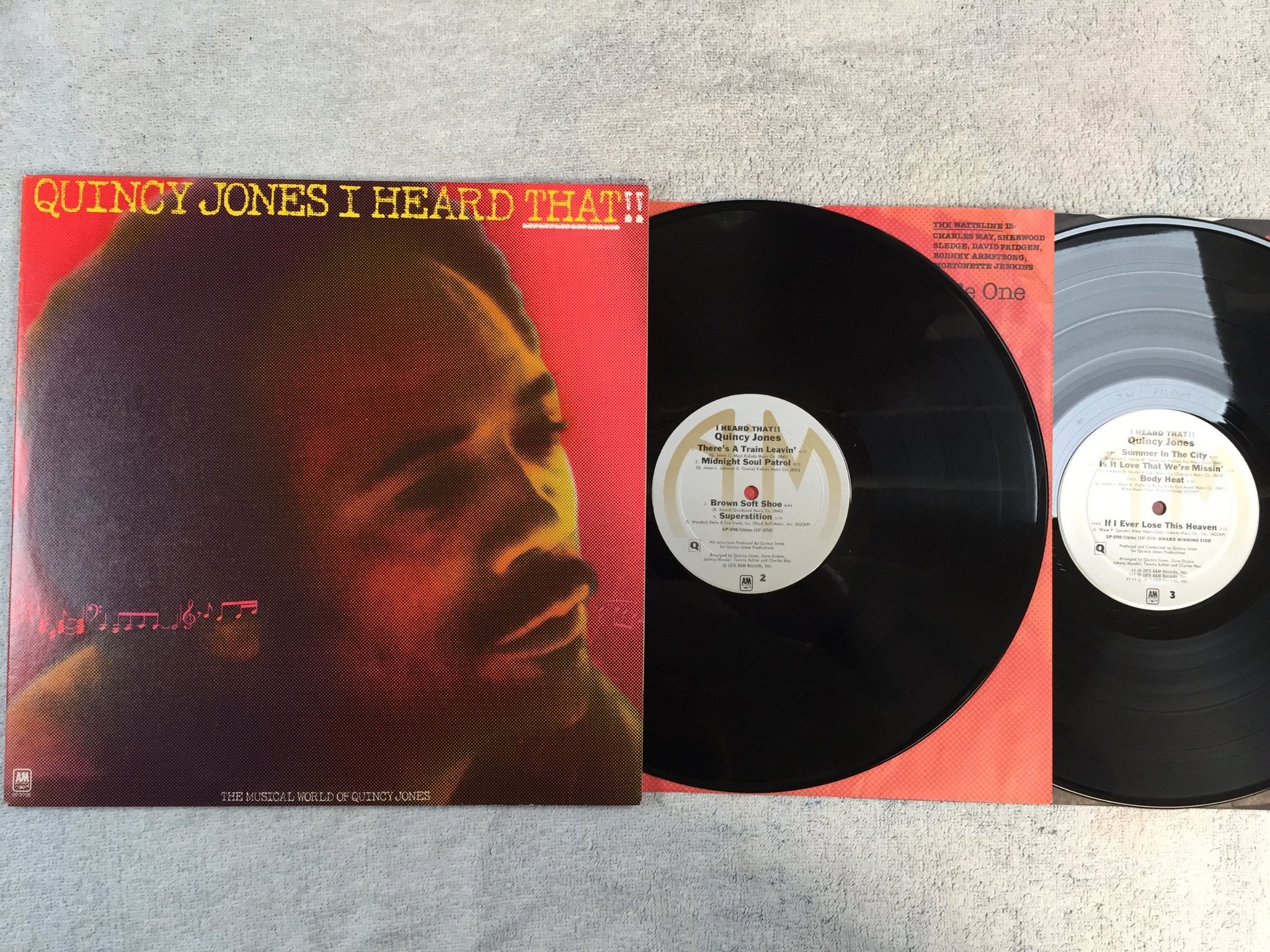 Omslagsbild för skivan QUINCY JONES I heard that LP -76 US A&M SP-3705
