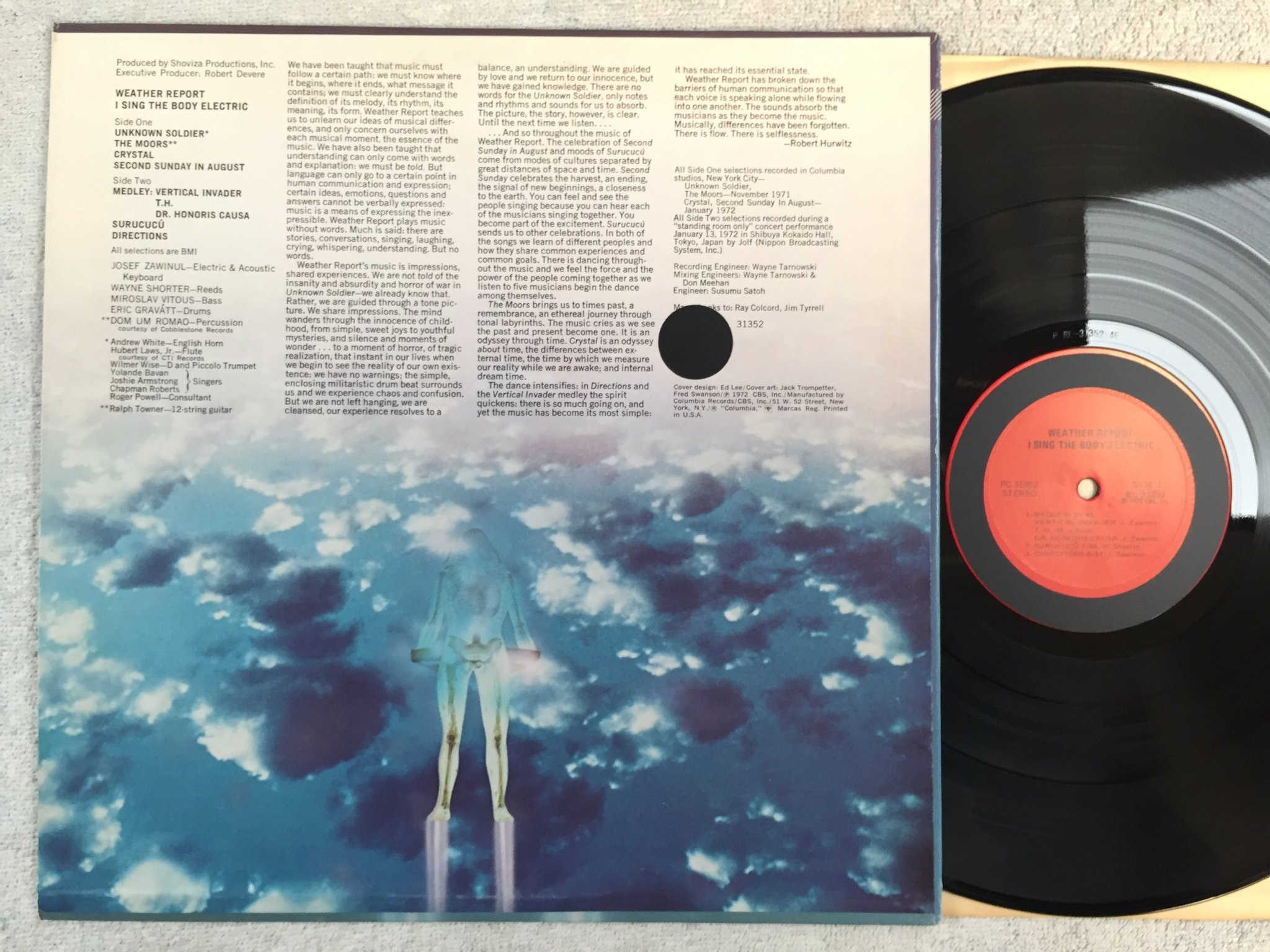 Omslagsbild för skivan WEATHER REPORT I sing the body electric LP -72 Columbia PC 31352