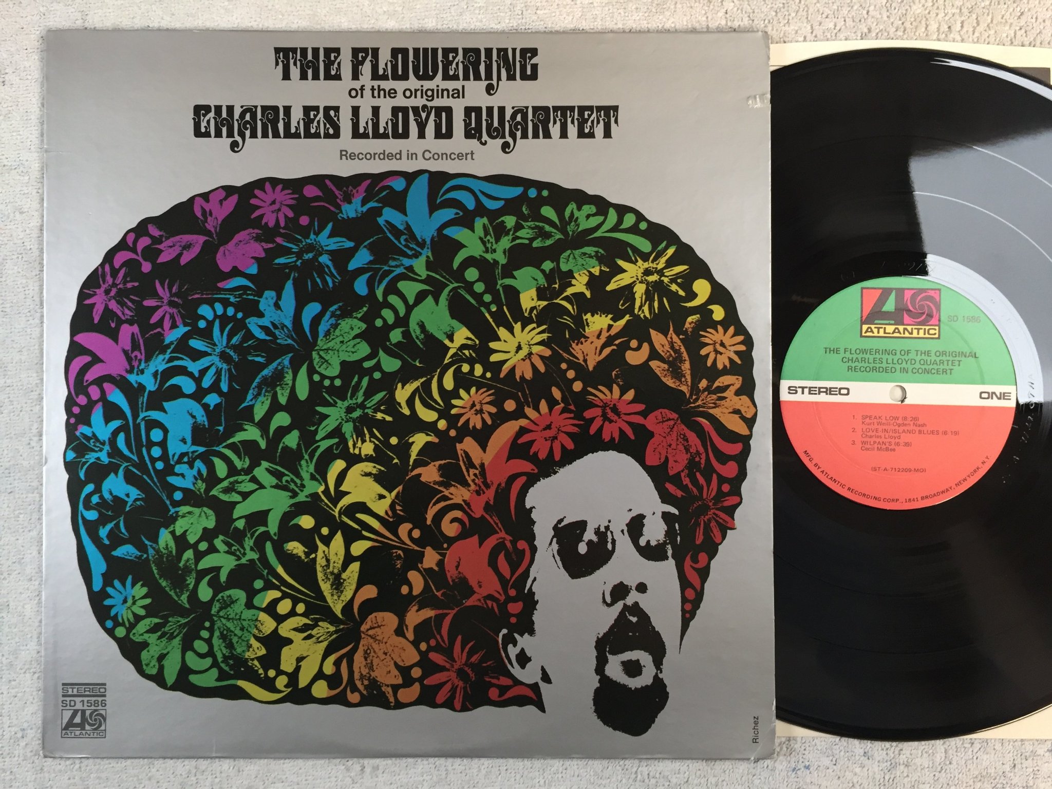 Omslagsbild för skivan CHARLES LLOYD QUARTET the flowering of the original LP -71 US ATLANTIC SD 1586