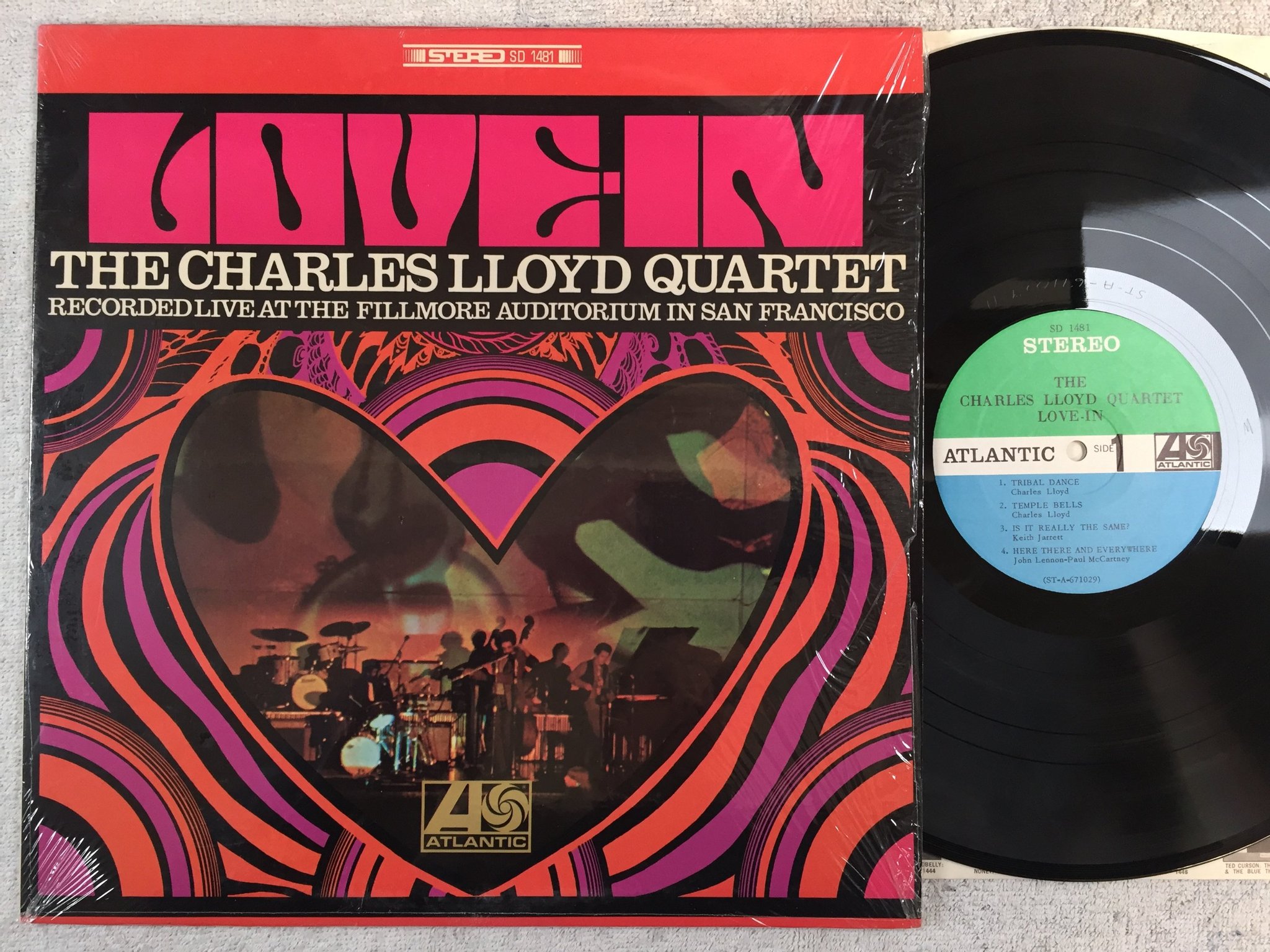 Omslagsbild för skivan CHARLES LLOYD QUARTET love-in LP -67 US ATLANTIC SD 1481