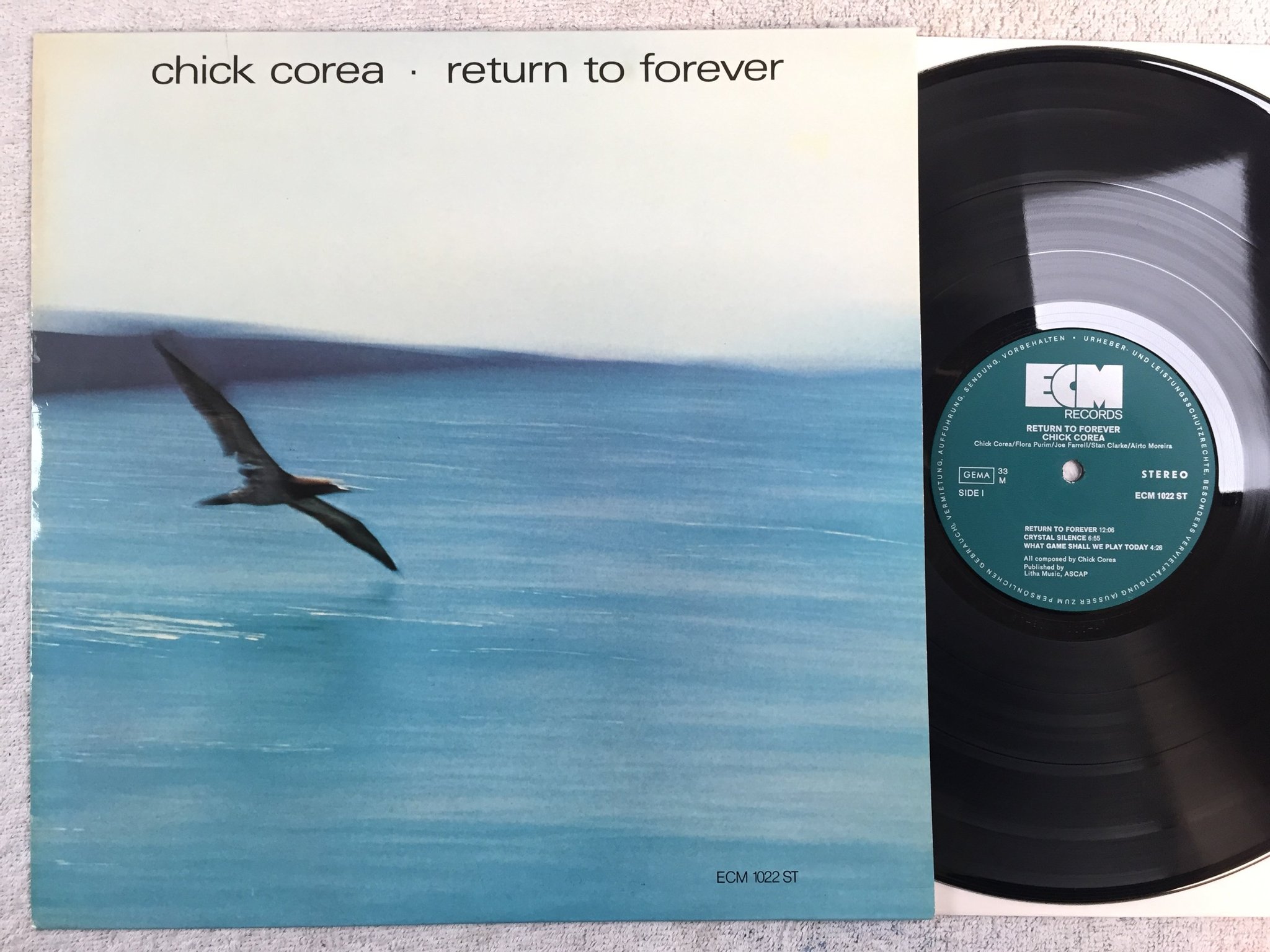 Omslagsbild för skivan CHICK COREA return to forever LP -72 Ger ECM 1022 ST