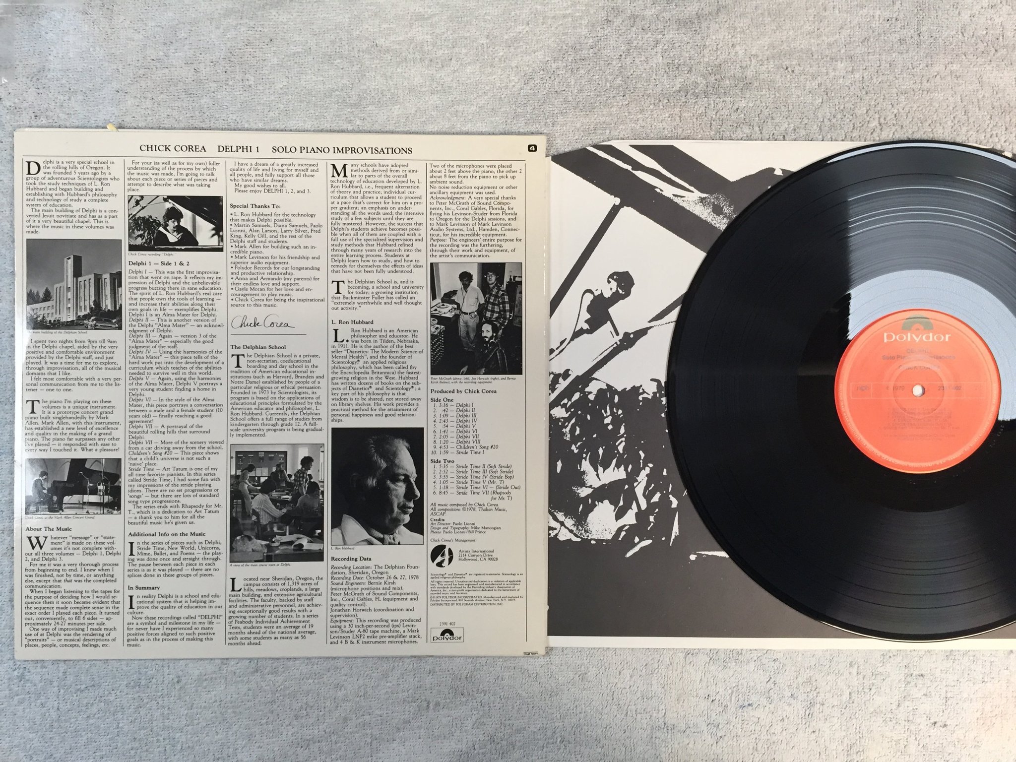 Omslagsbild för skivan CHICK COREA delphi I LP -79 ncb POLYDOR 2391 402