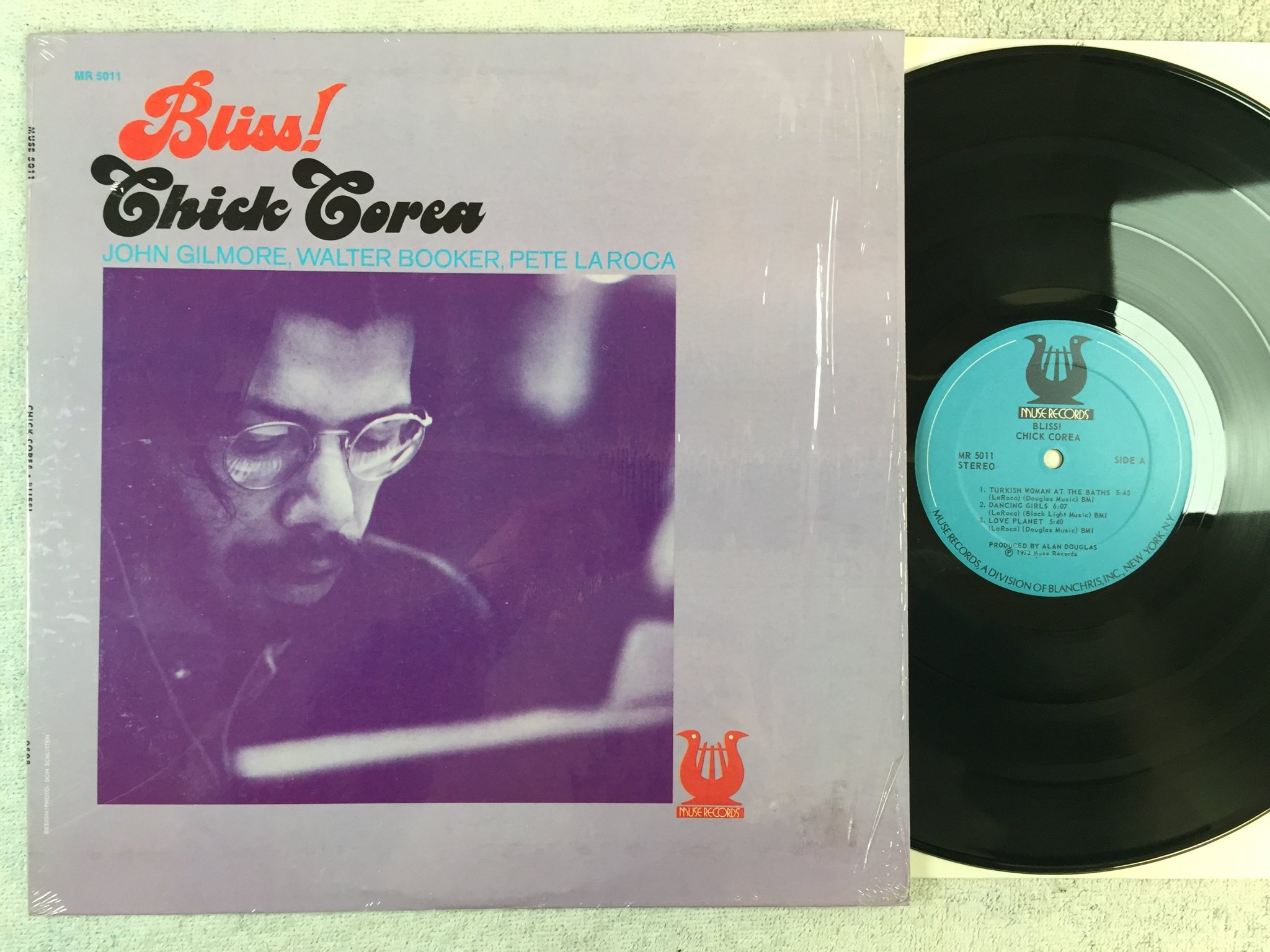 Omslagsbild för skivan CHICK COREA bliss!  LP -73 US MUSE MR 5011