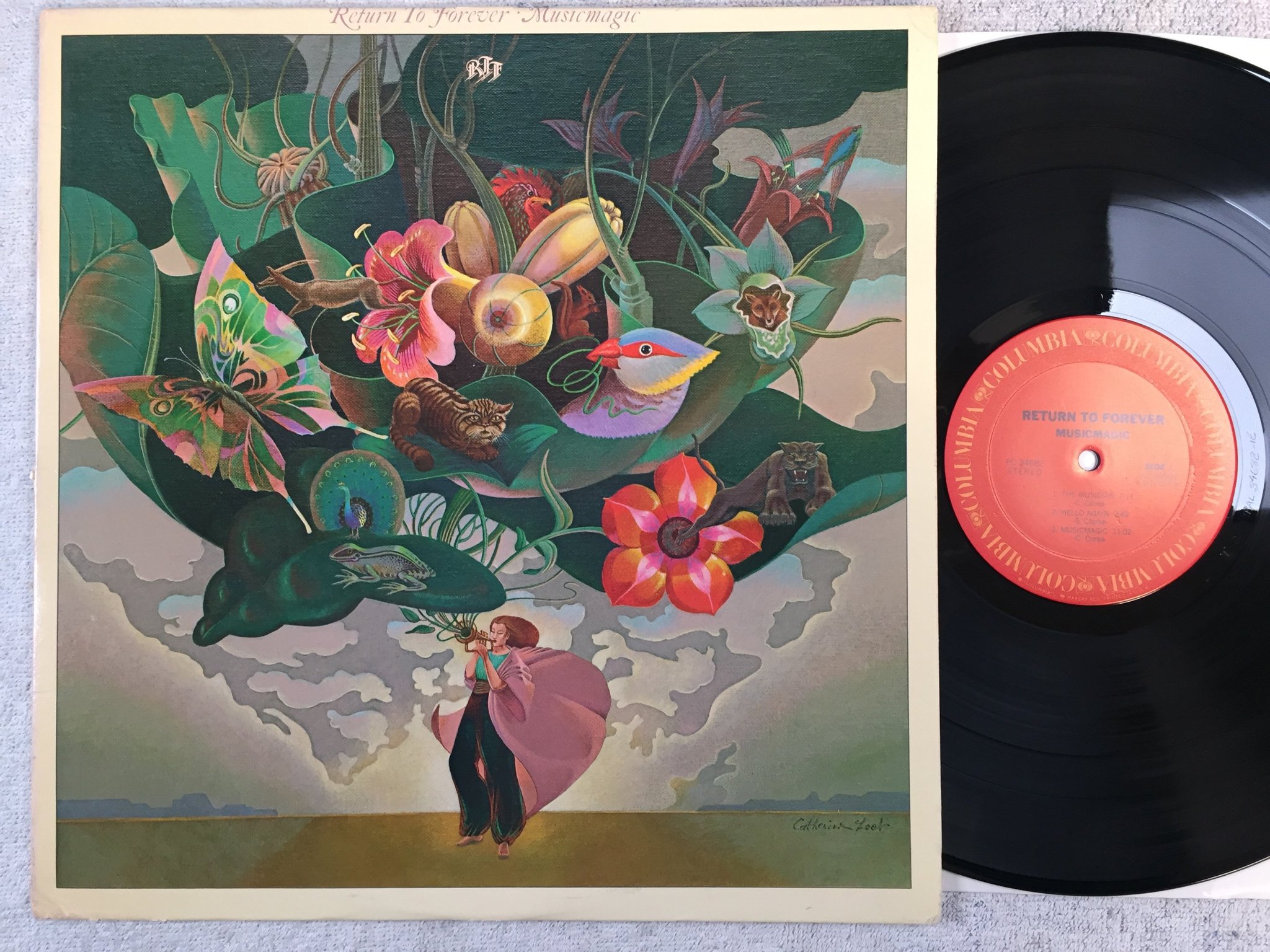 Omslagsbild för skivan RETURN TO FOREVER musicmagic LP -77 US COLUMBIA PC 34682 "not For Sale"