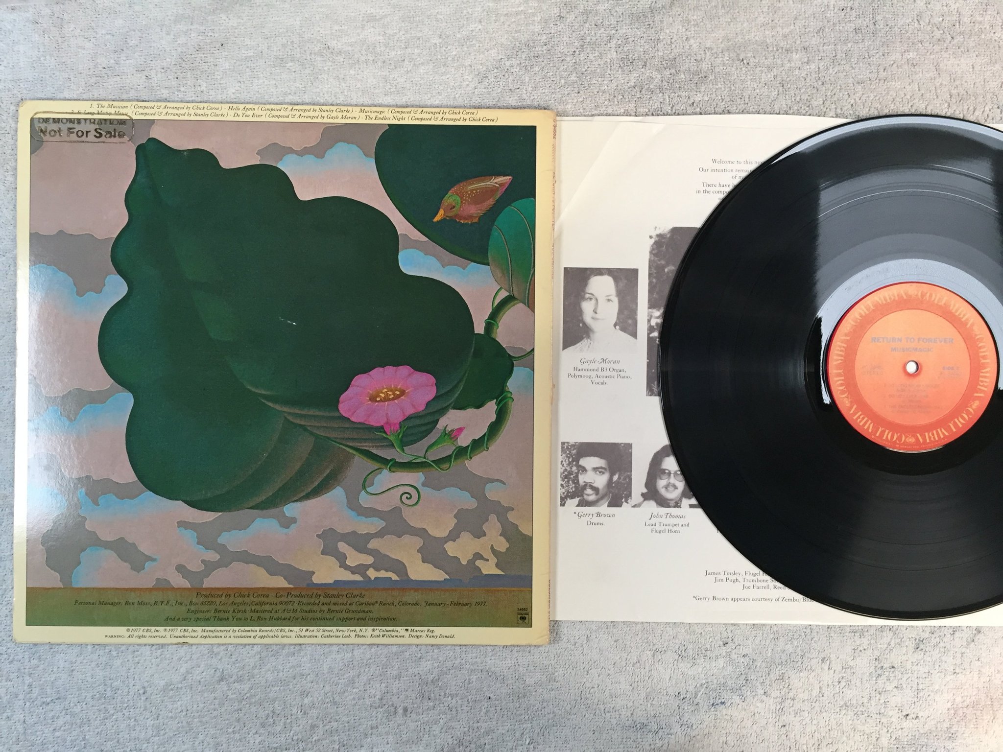 Omslagsbild för skivan RETURN TO FOREVER musicmagic LP -77 US COLUMBIA PC 34682 "not For Sale"