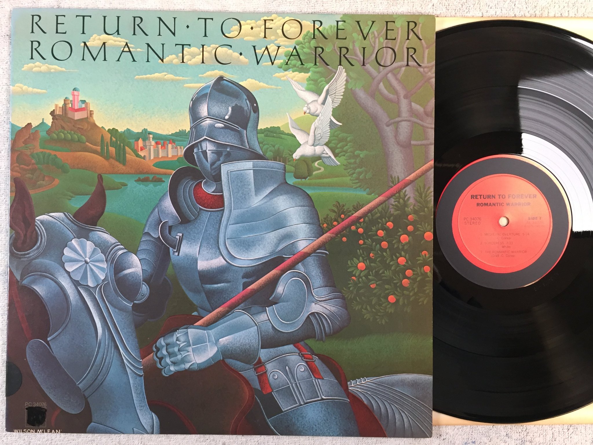 Omslagsbild för skivan RETURN TO FOREVER romantic warrior LP -76 US COLUMBIA PC 34076