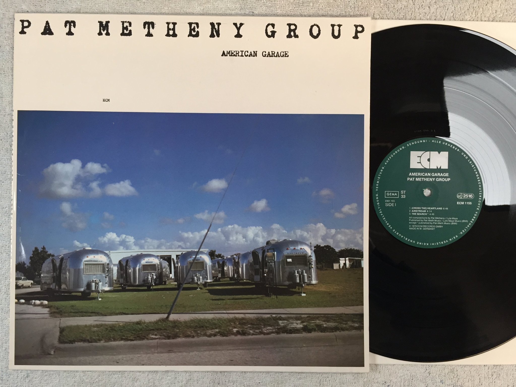 Omslagsbild för skivan PAT METHENY GROUP american garage LP -79 Ger ECM 1155