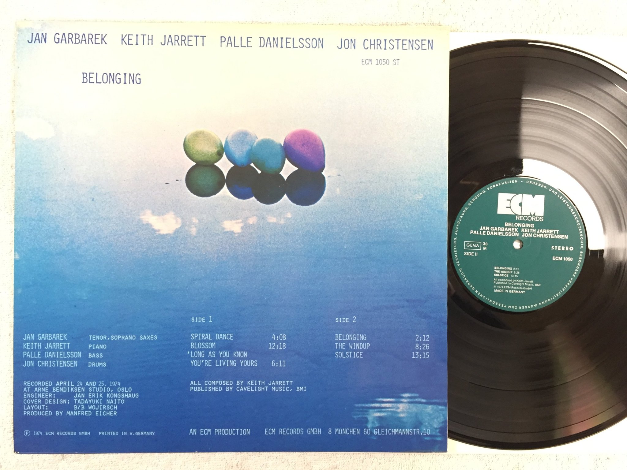 Omslagsbild för skivan JAN GARBAREK belonging LP -74 Ger ECM 1050