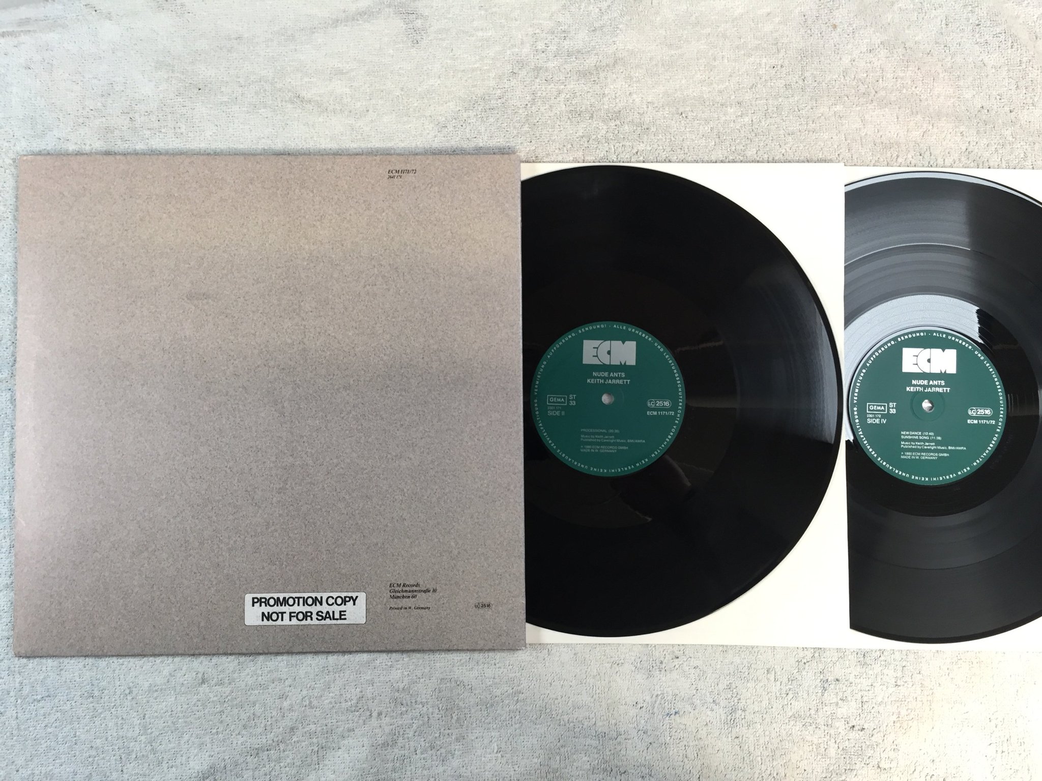 Omslagsbild för skivan KEITH JARRETT nude ants 2xLP -80 Ger ECM 1171/72