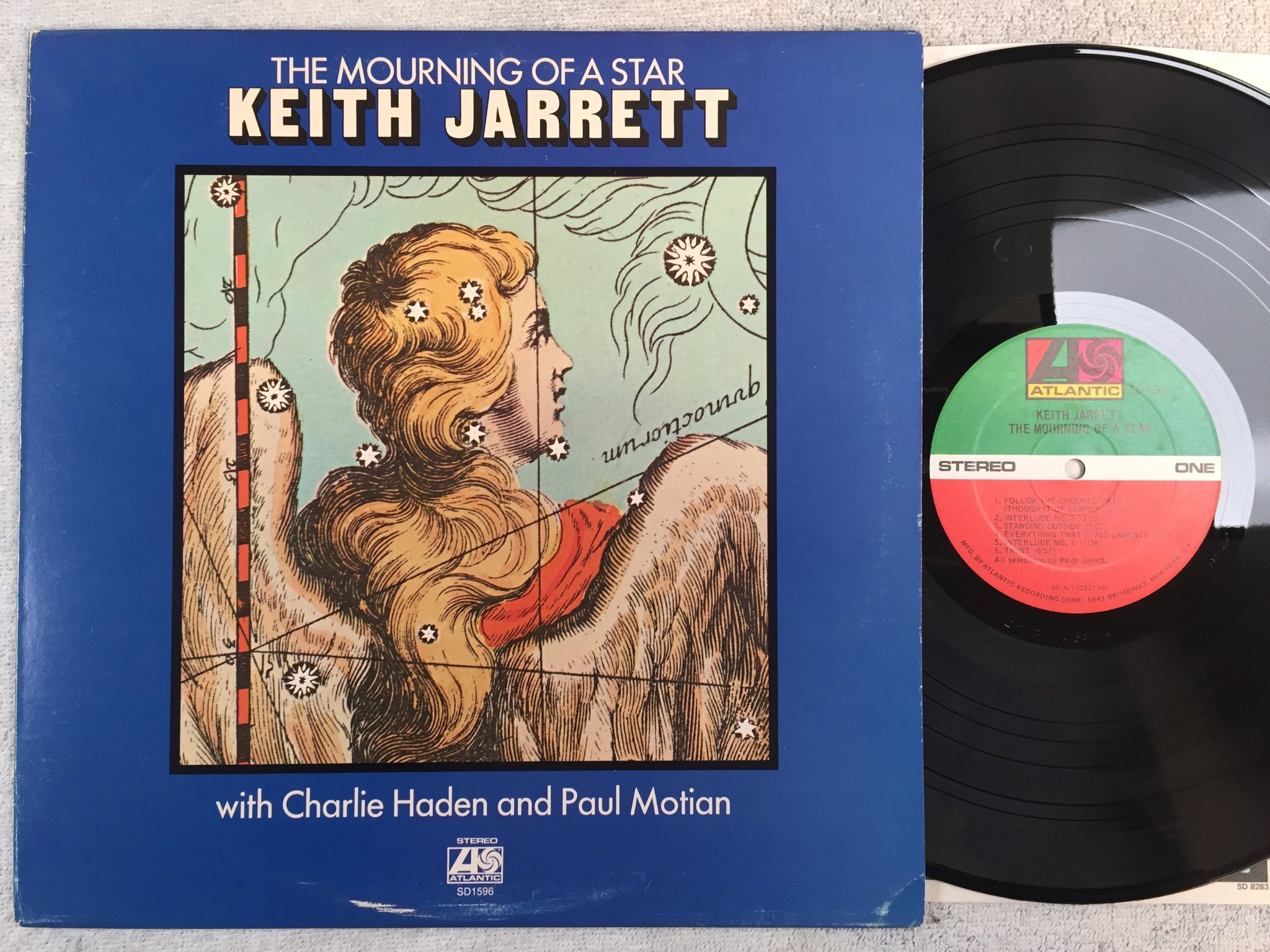 Omslagsbild för skivan KEITH JARRETT the mourning of a star  LP -71 US ATLANTIC SD 1596