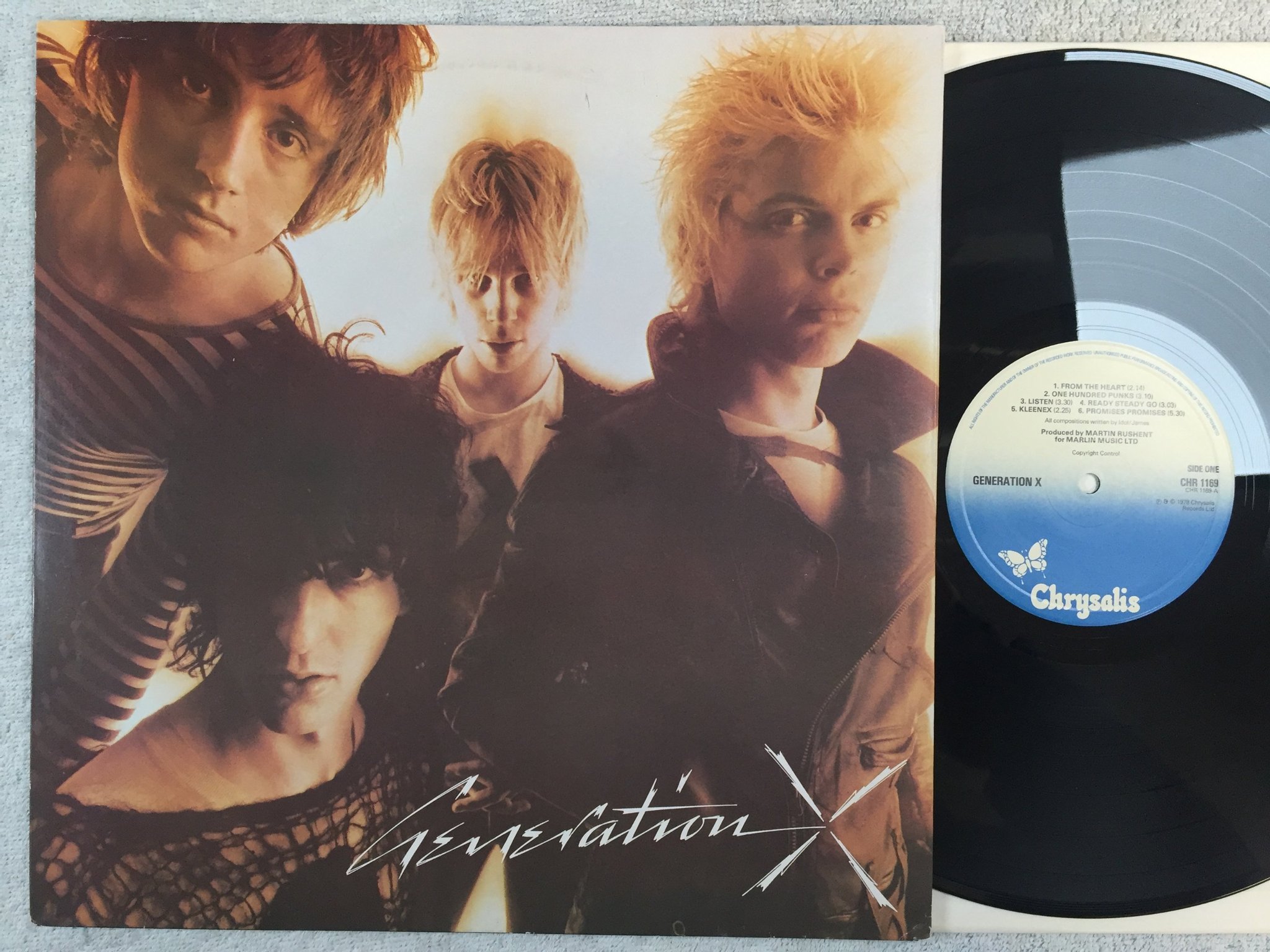Omslagsbild för skivan GENERATION X s/t LP -78 UK CHRYSALIS CHR 1169