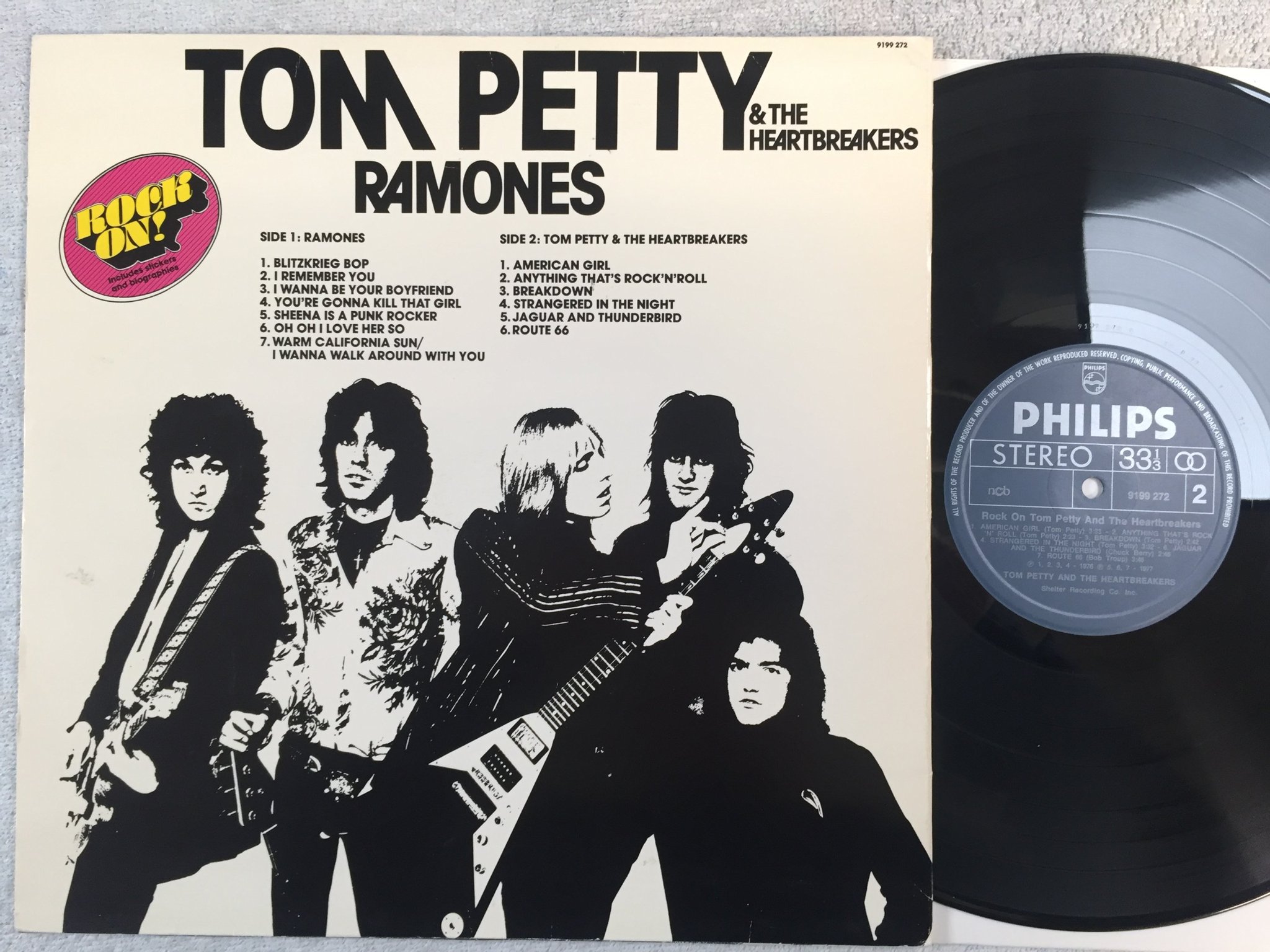 Omslagsbild för skivan RAMONES / TOM PETTY & THE HEARTBREAKERS Split-LP ncb PHILIPS 9199272