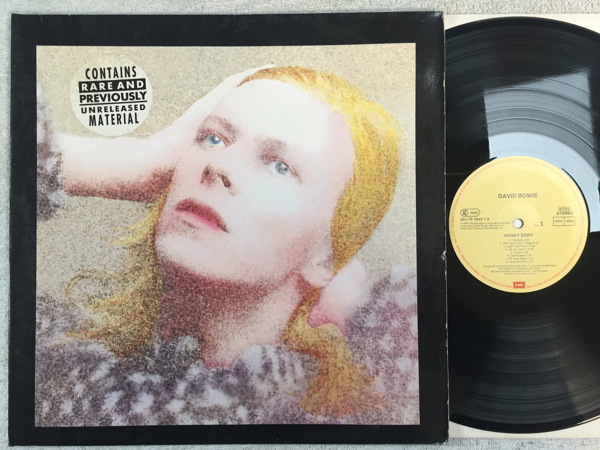 Omslagsbild för skivan DAVID BOWIE hunky dory LP -90 emi 064-7918431