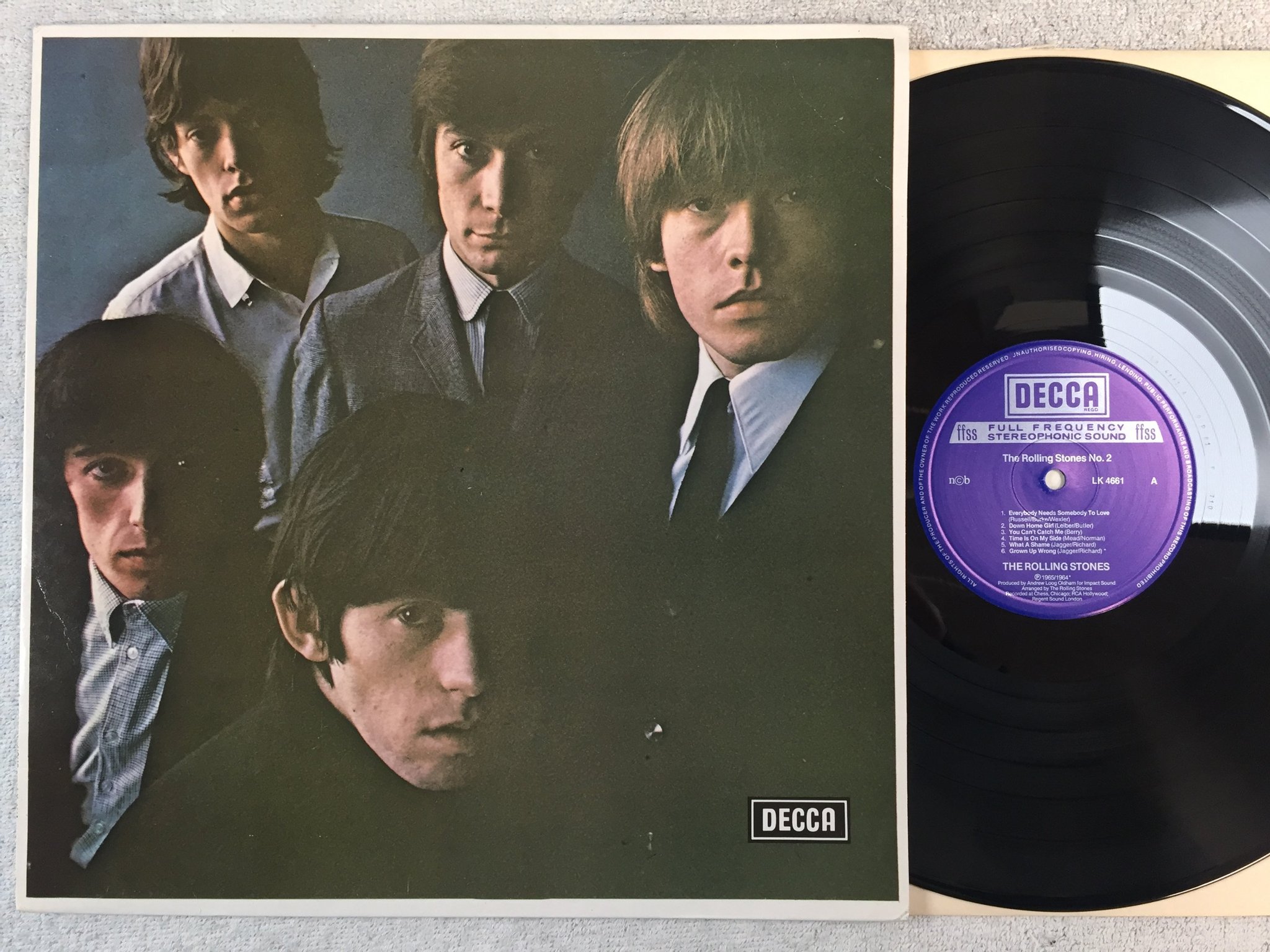 Omslagsbild för skivan THE ROLLING STONES No 2 LP re ncb DECCA LK 4661