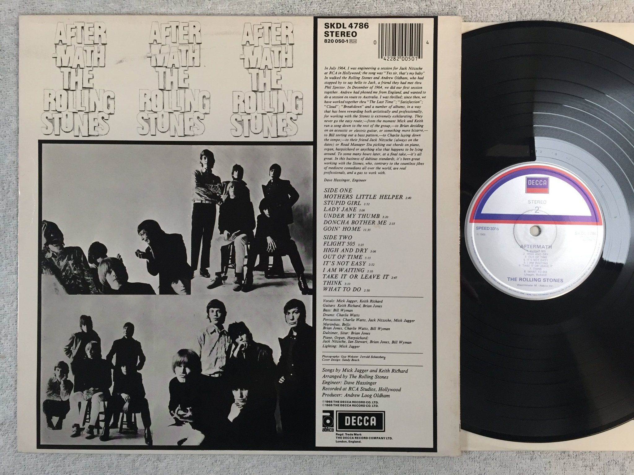 Omslagsbild för skivan THE ROLLING STONES aftermath LP re  DECCA SKDL 4786