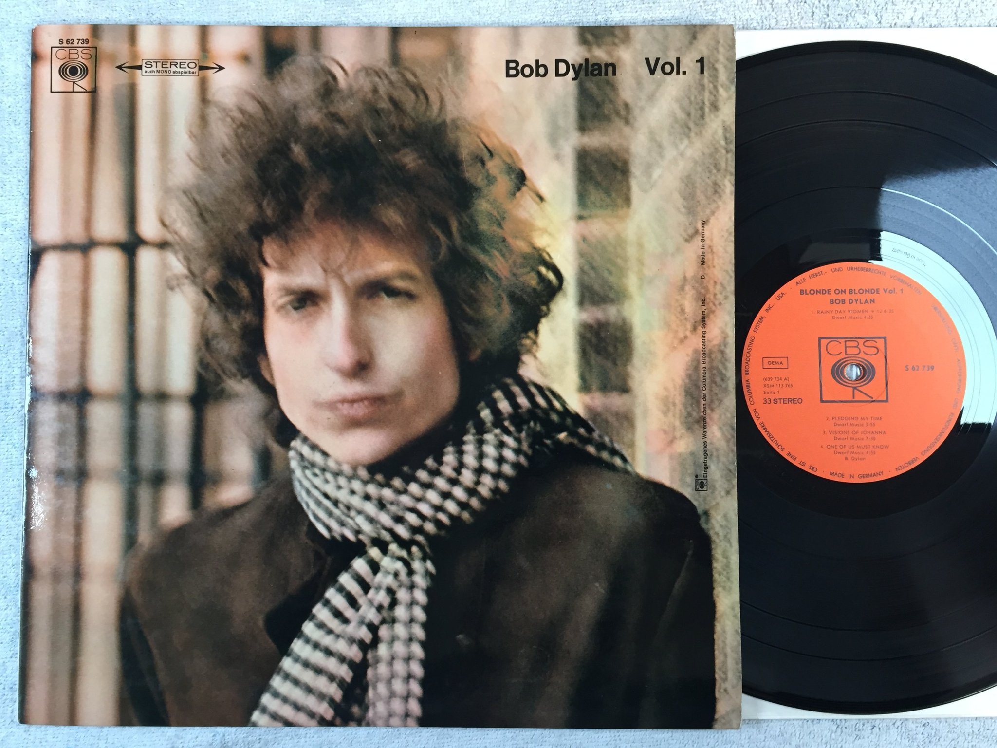Omslagsbild för skivan BOB DYLAN blonde on blonde vol 1 LP Ger CBS S 62739