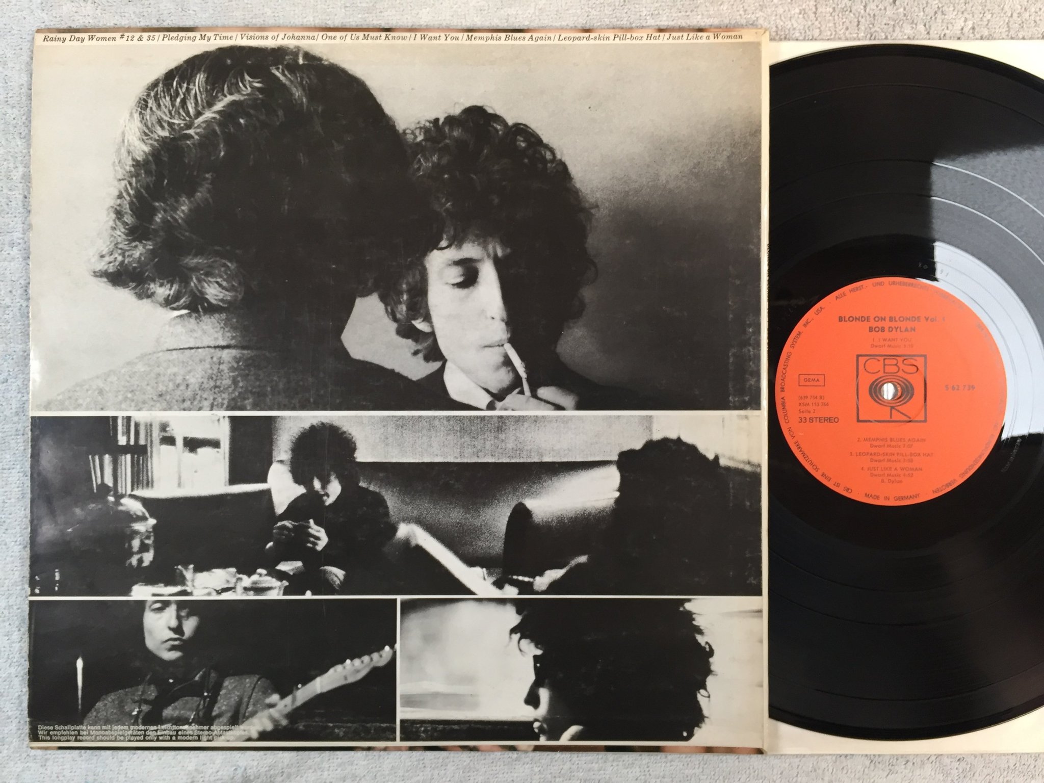 Omslagsbild för skivan BOB DYLAN blonde on blonde vol 1 LP Ger CBS S 62739
