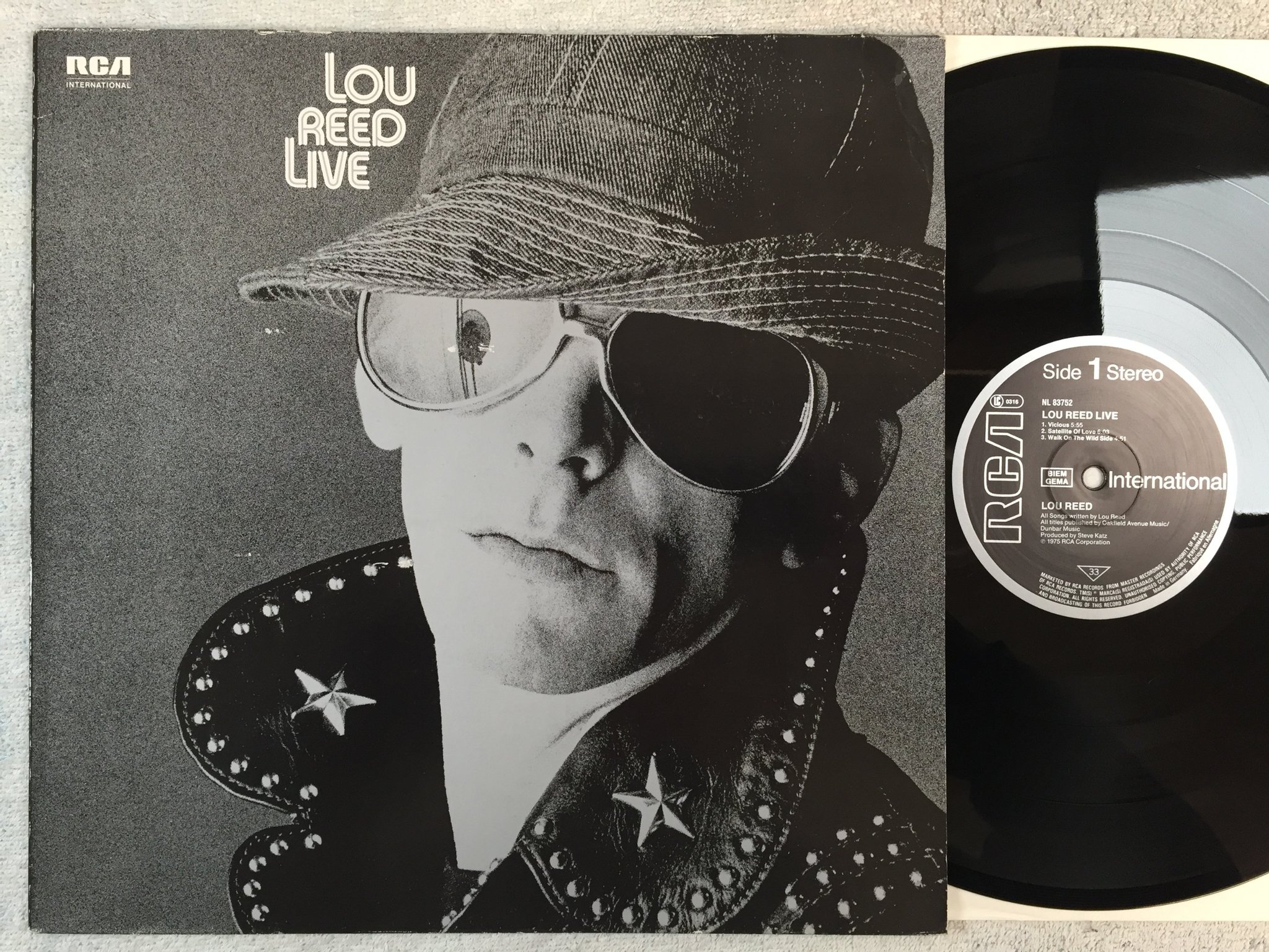 Omslagsbild för skivan LOU REED live LP Ger RCA NL 83752