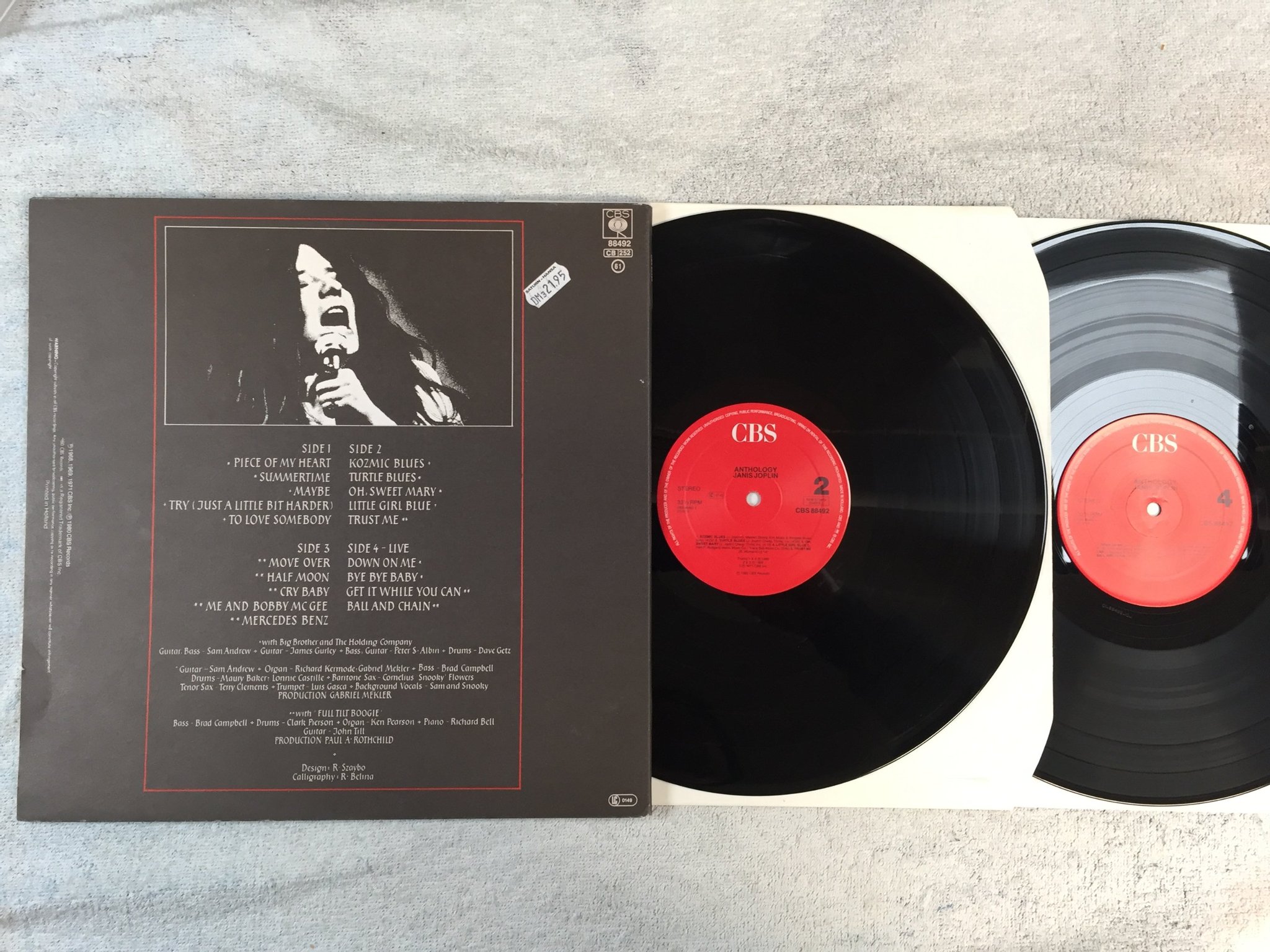 Omslagsbild för skivan JANIS JOPLIN anthology 2xLP Hol CBS 88492