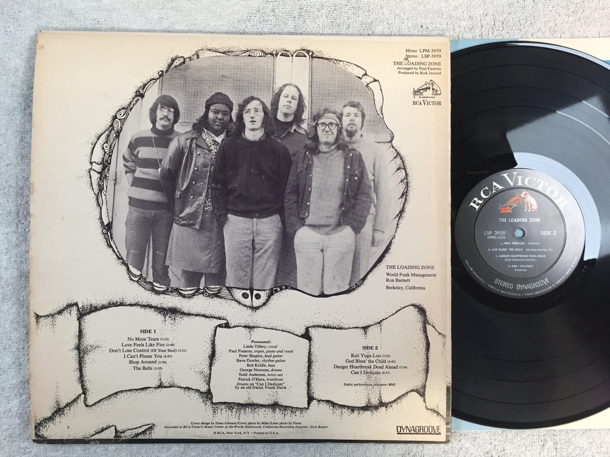 Omslagsbild för skivan THE LOADING ZONE s/t LP -68 US RCA VICTOR LSP 3959