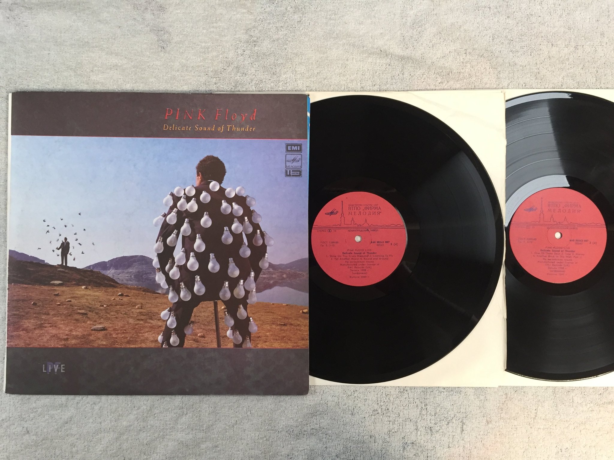 Omslagsbild för skivan Pink Floyd Delicate Sound Of Thunder 2xLP USSR A60 00543 007