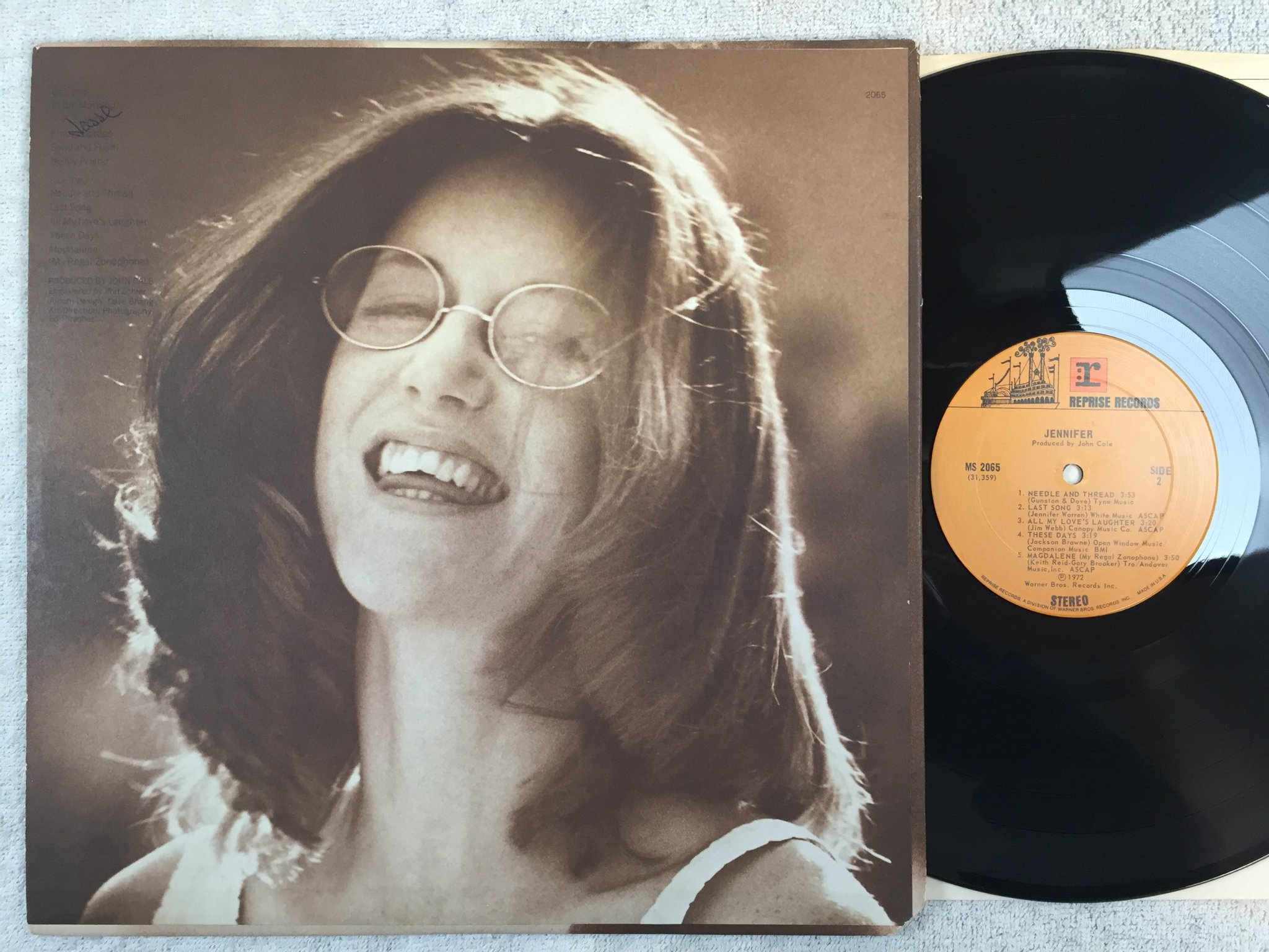 Omslagsbild för skivan JENNIFER s/t LP -72 US REPRISE MS 2065