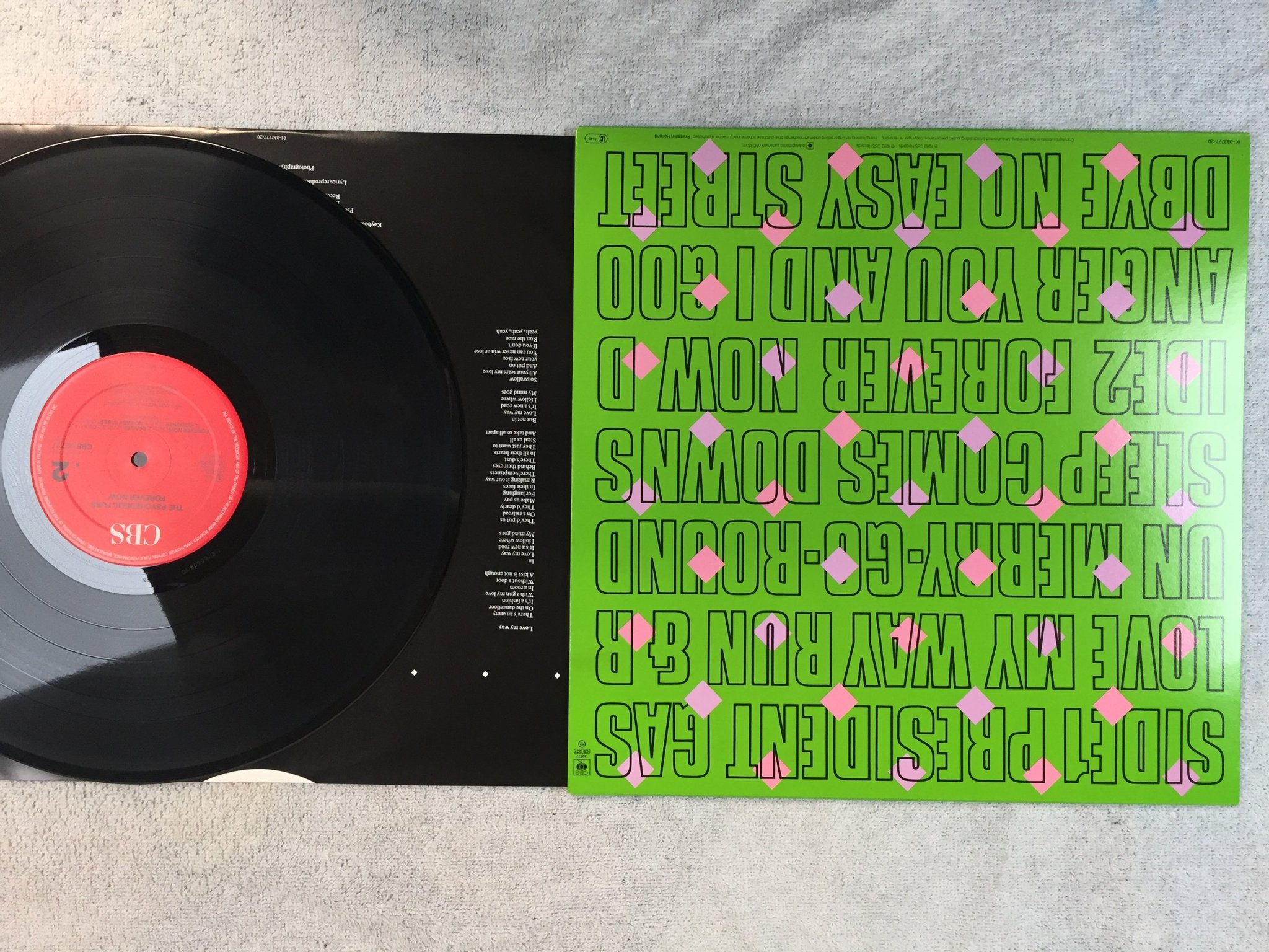 Omslagsbild för skivan PSYCHEDLIC FURS forever ever LP -82 Hol CBS 32777