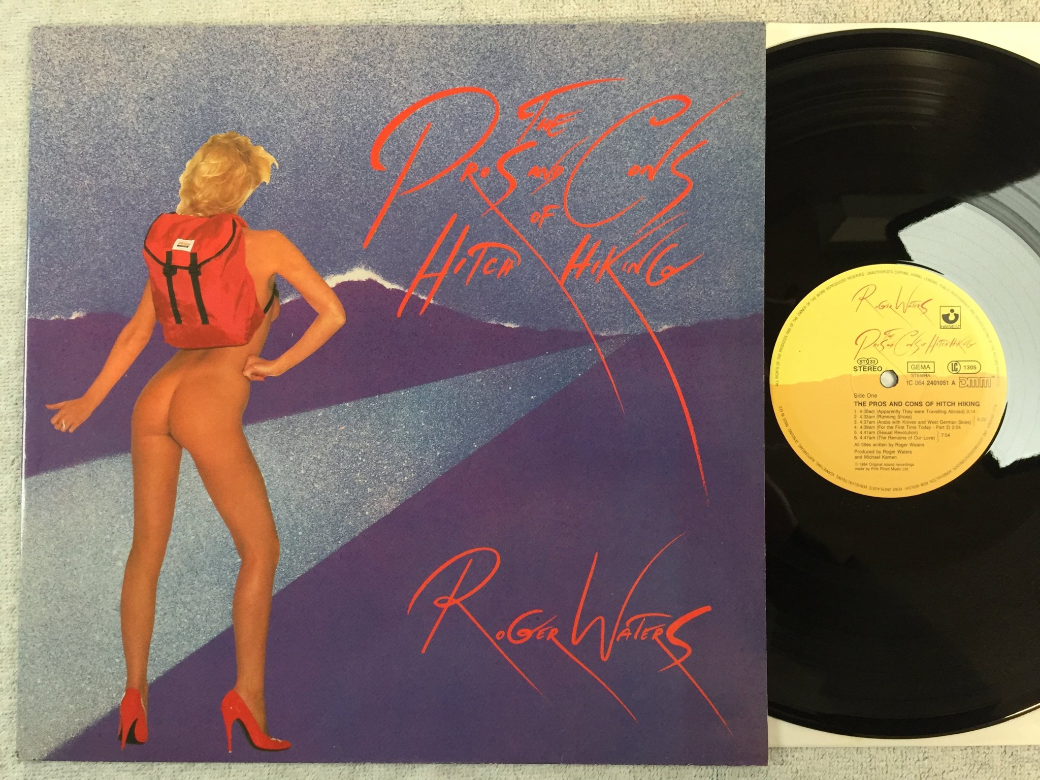 Omslagsbild för skivan ROGER WATERS The Pros And Cons Of Hitch Hiking LP -84 HARVEST 1C 064 2401051