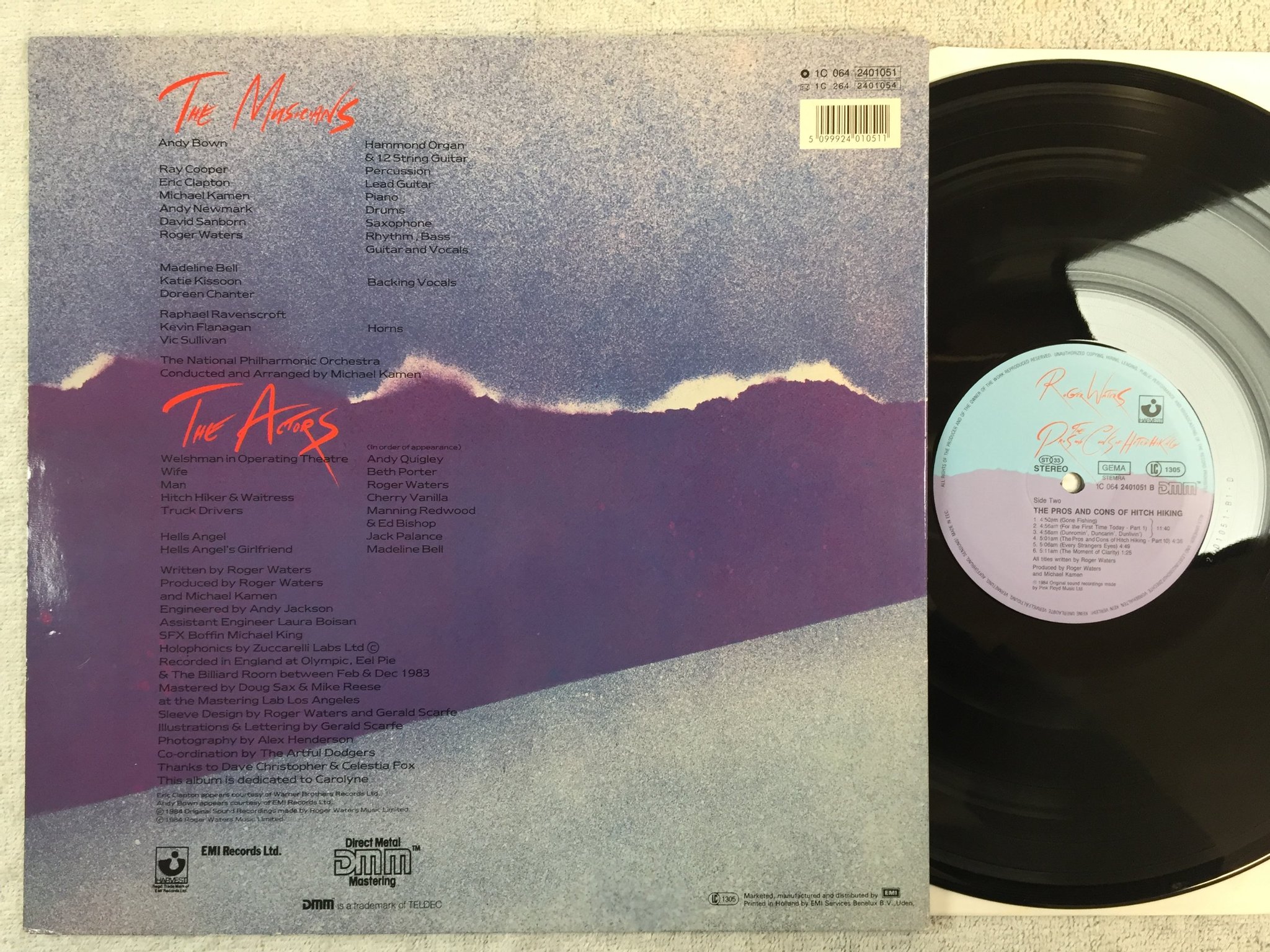 Omslagsbild för skivan ROGER WATERS The Pros And Cons Of Hitch Hiking LP -84 HARVEST 1C 064 2401051