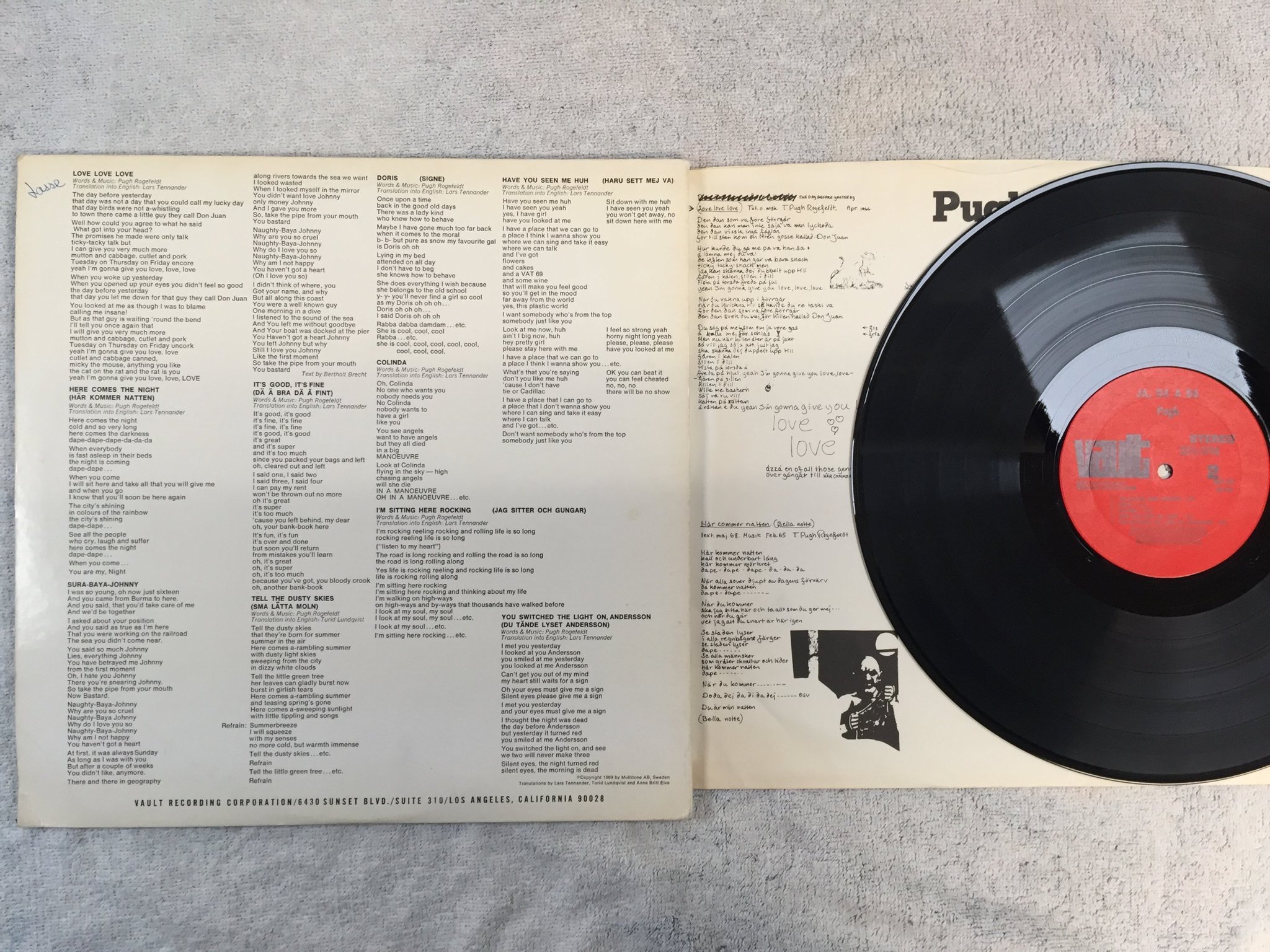 Omslagsbild för skivan PUGH ROGEFELDT ja dä ä dä LP US orig VAULT SLP-137